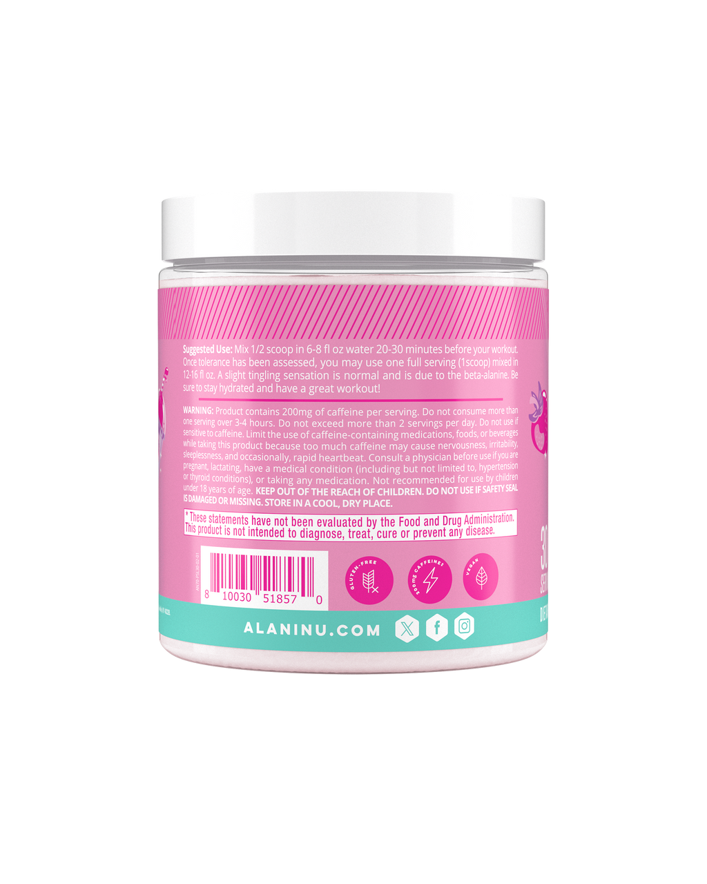 Pre-Workout - Pink Slush - Pantry Ready Pre Workout Drink Mix
