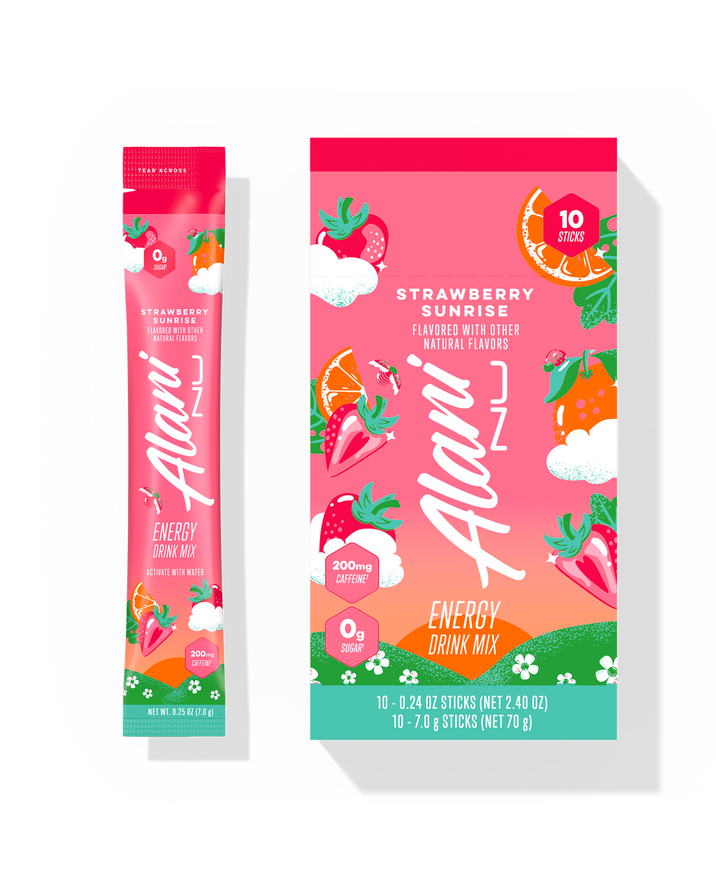 Energy Sticks - Strawberry Sunrise - Clean Taste Shaker Cup Drink