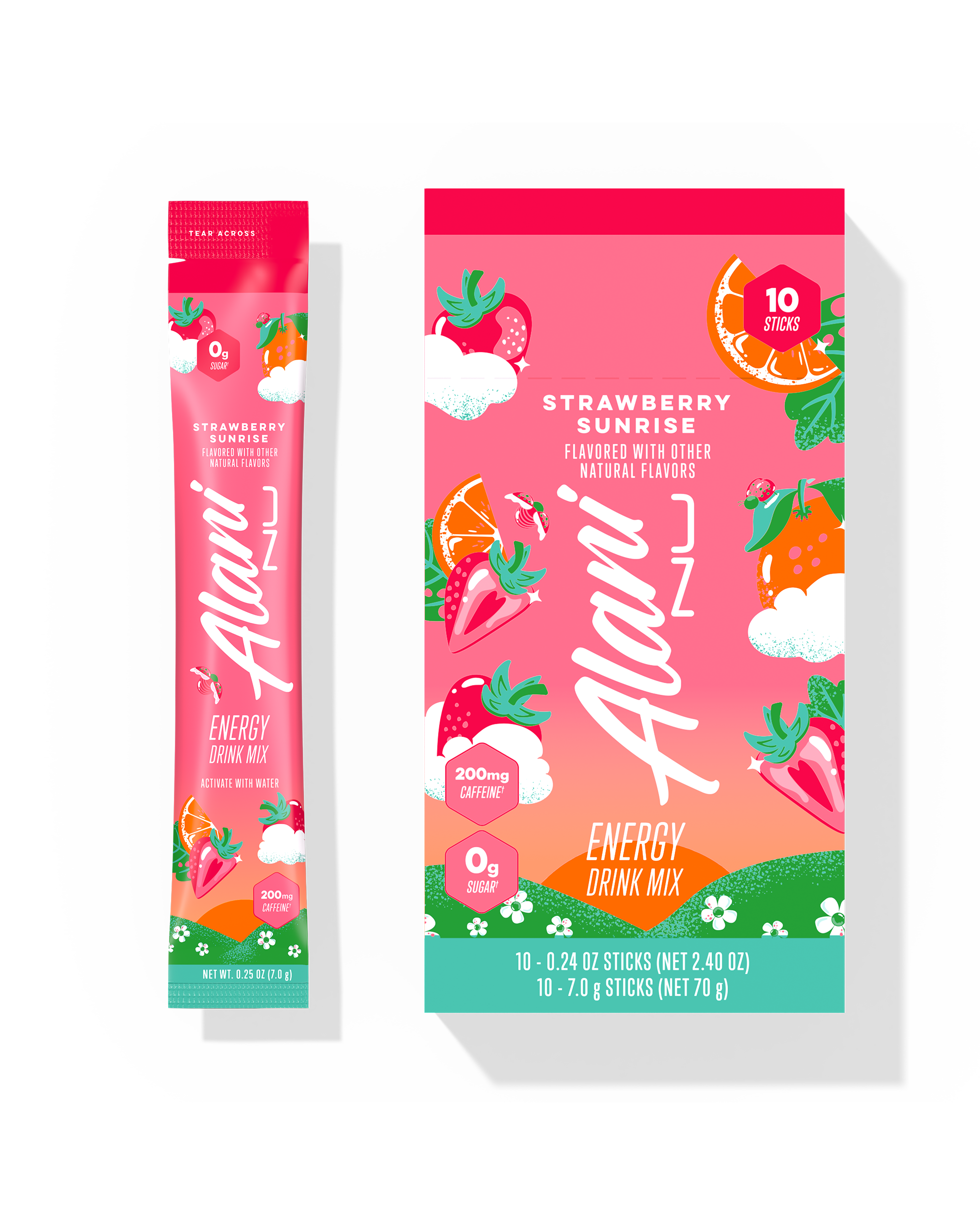 Energy Sticks - Strawberry Sunrise - Clean Taste Shaker Cup Drink