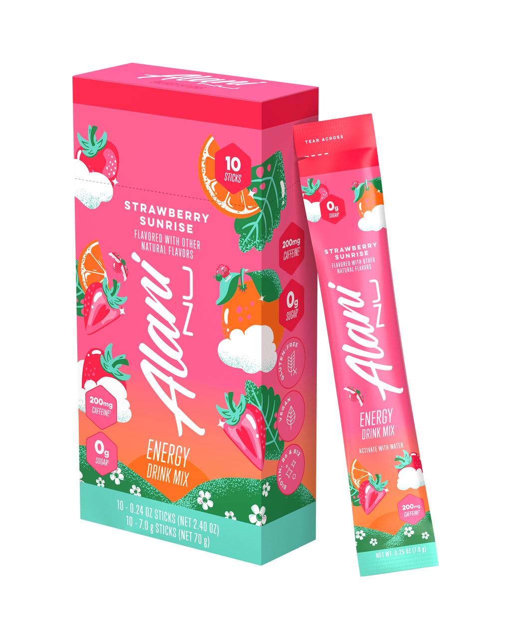Energy Sticks - Strawberry Sunrise - Clean Taste Shaker Cup Drink