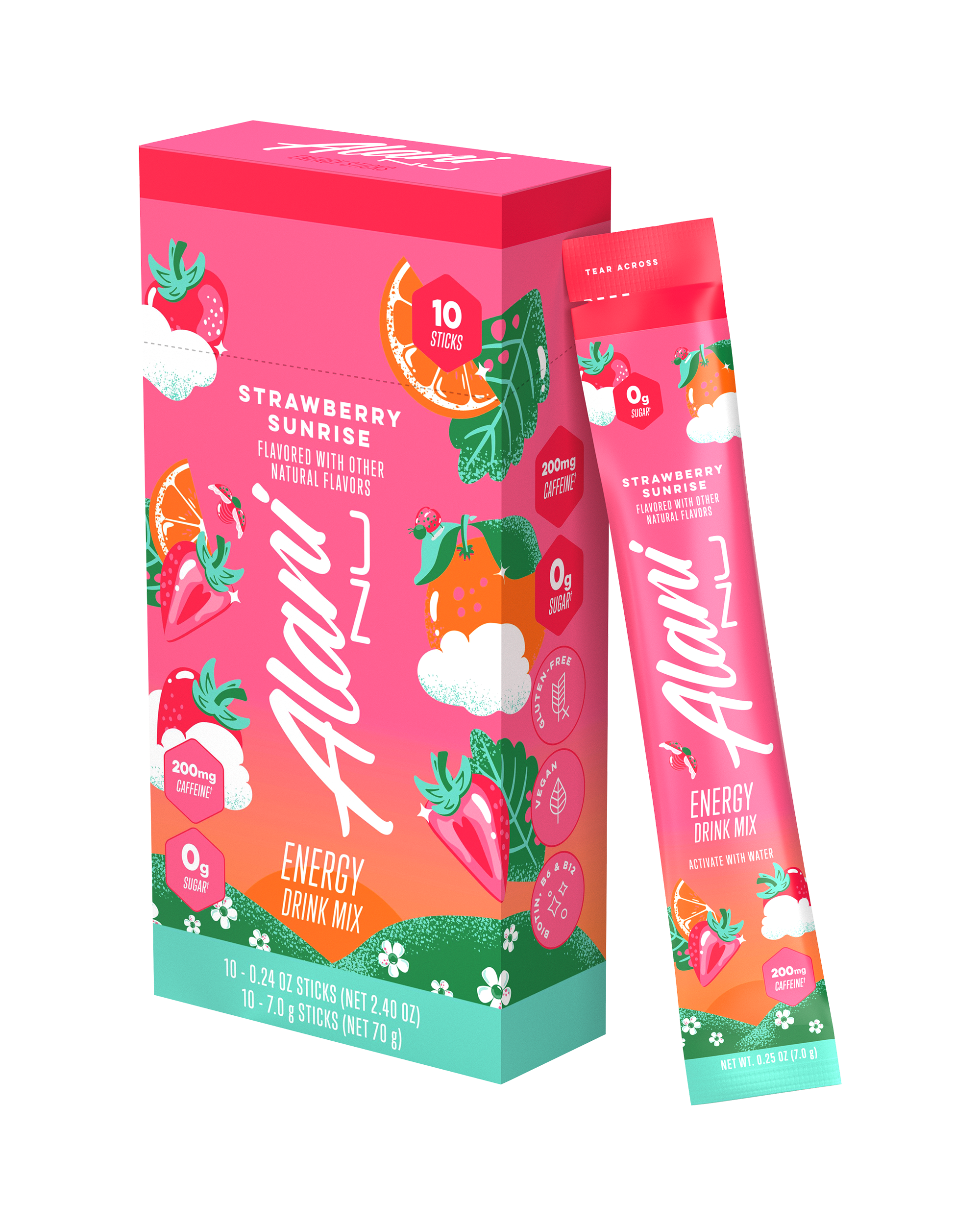 Energy Sticks - Strawberry Sunrise - Clean Taste Shaker Cup Drink