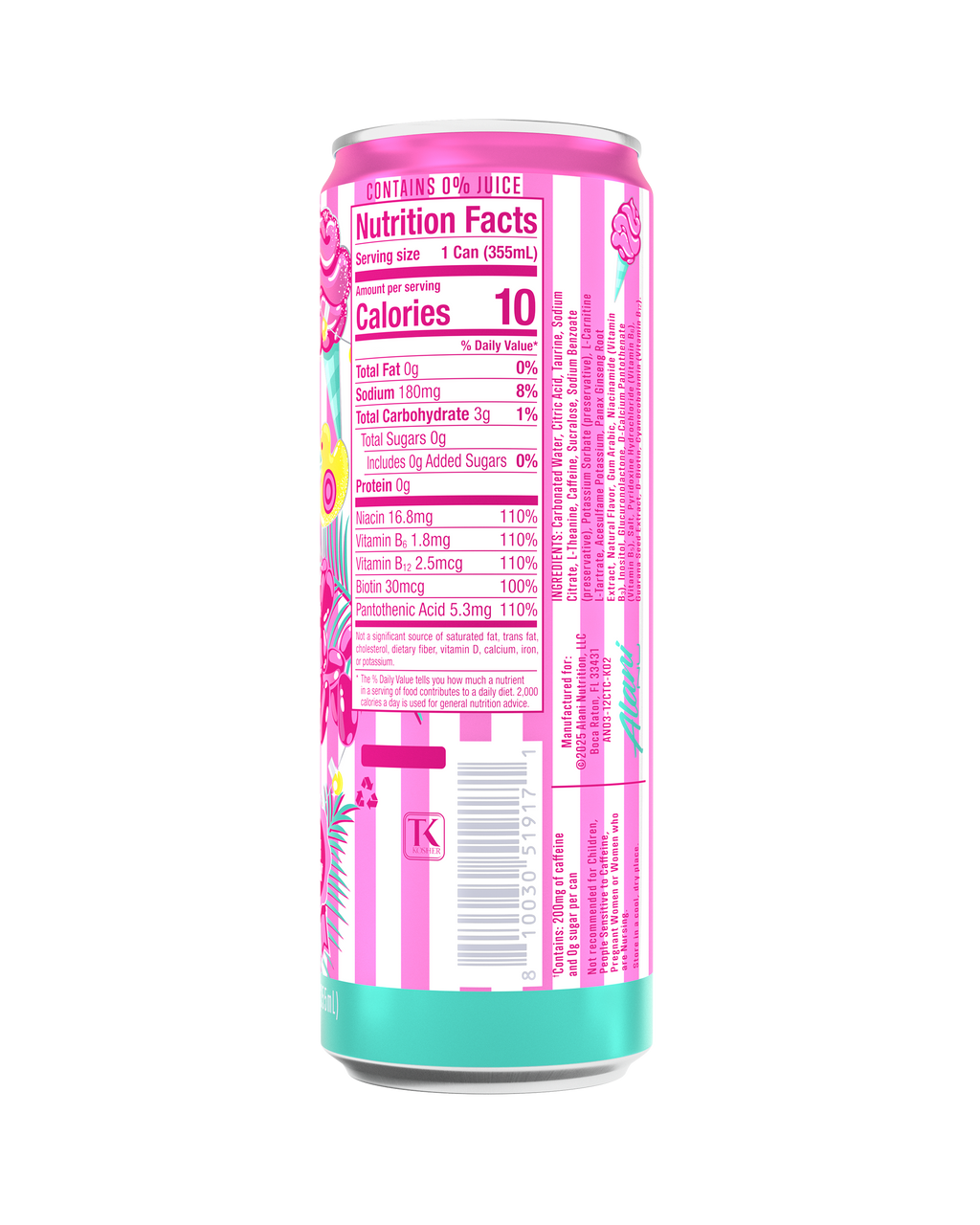Energy Drink - Cotton Candy - Clean Taste Drink Mix