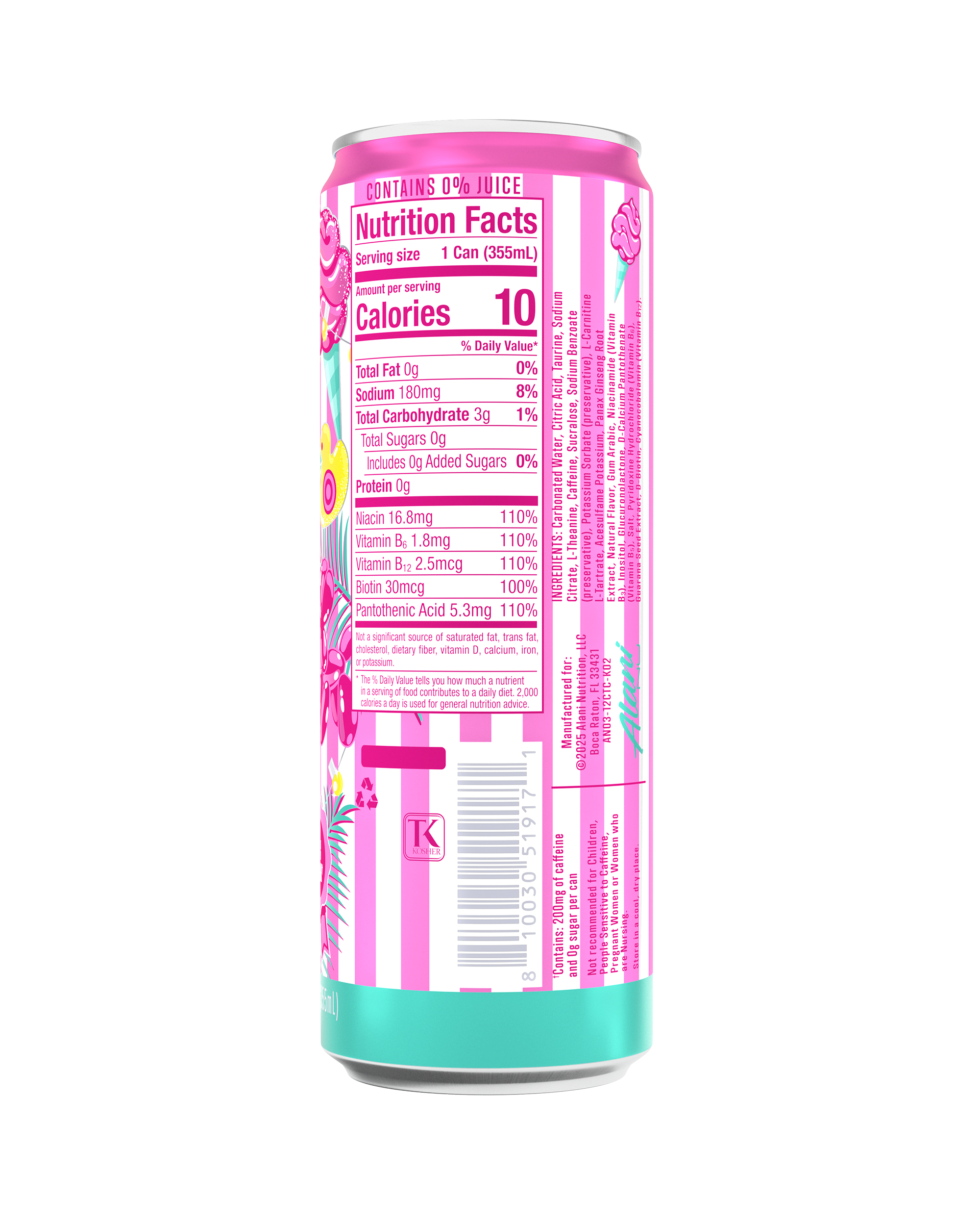 Energy Drink - Cotton Candy - Clean Taste Drink Mix