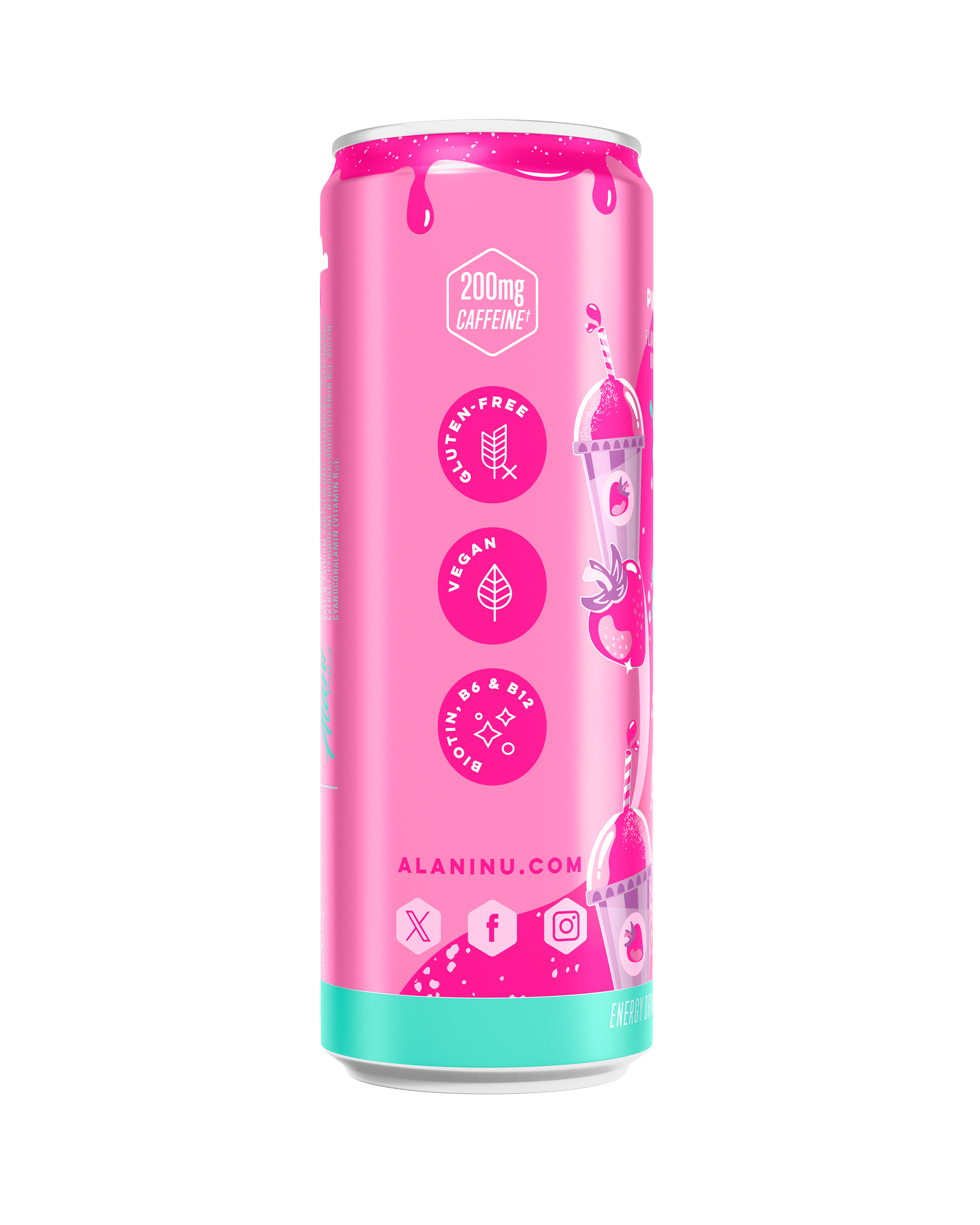 Energy Drink - Pink Slush - Can Ready Hydration Drink Mix