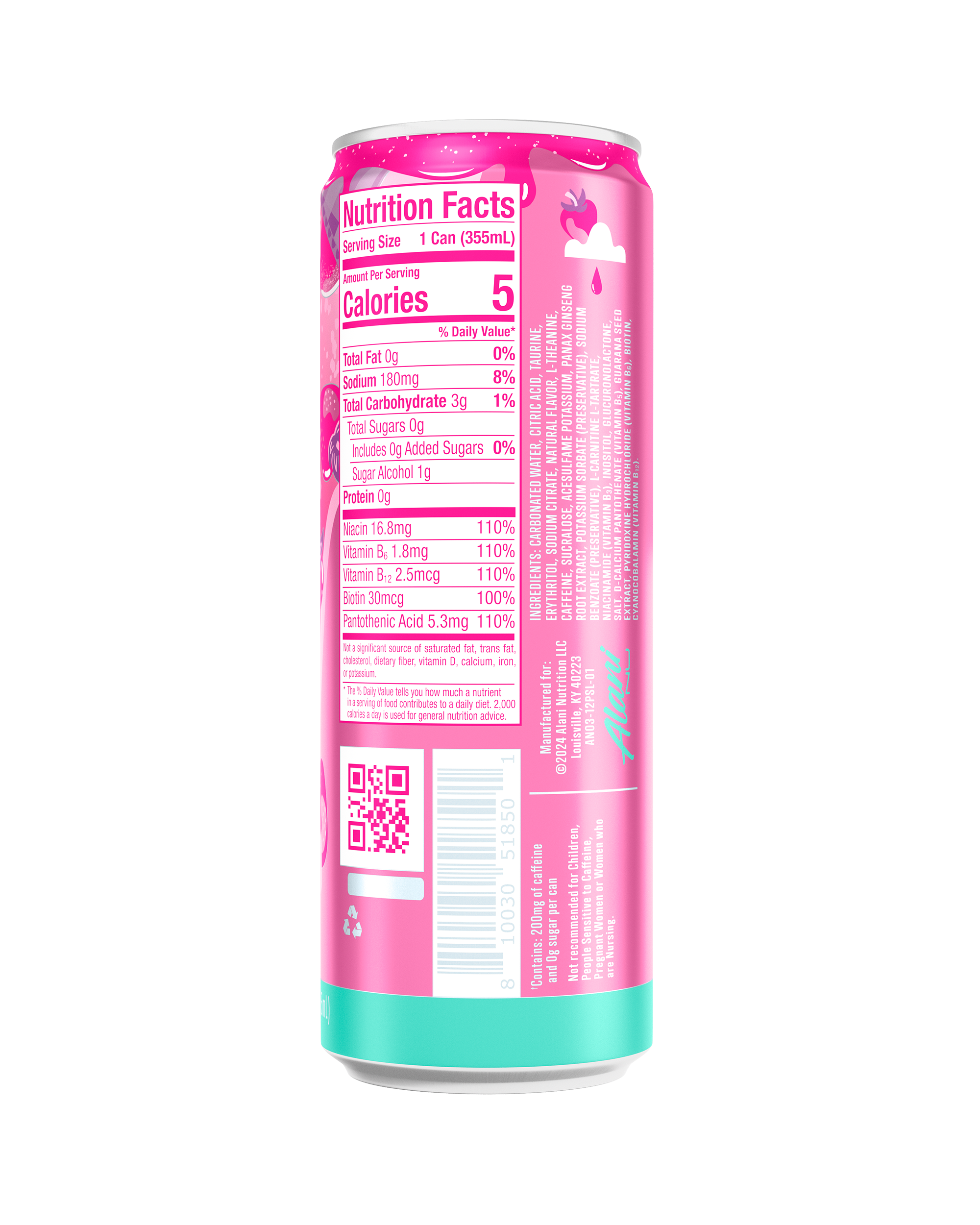 Energy Drink - Pink Slush - Can Ready Hydration Drink Mix