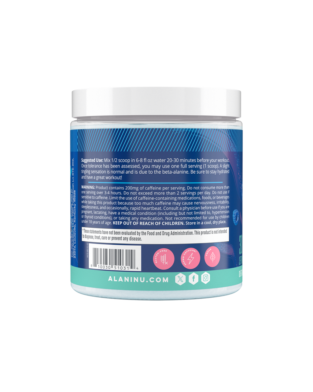 Pre-Workout - Breezeberry - Sparkling Shaker Cup Drink