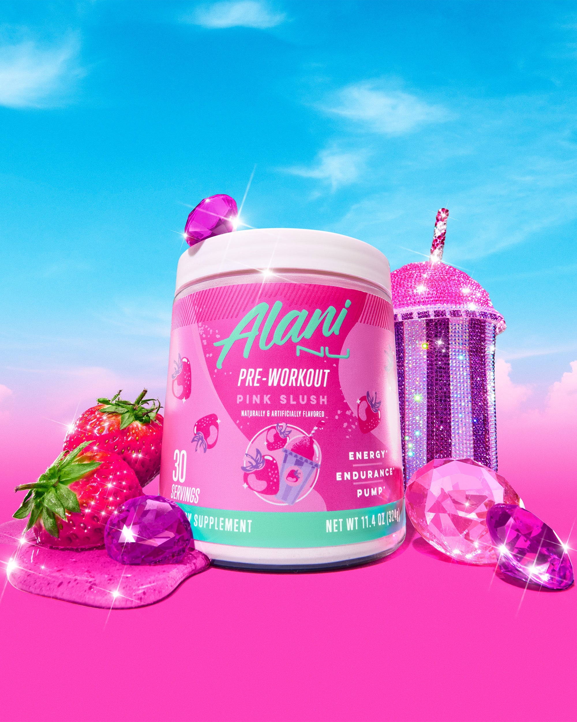 Pre-Workout - Pink Slush - Pantry Ready Pre Workout Drink Mix