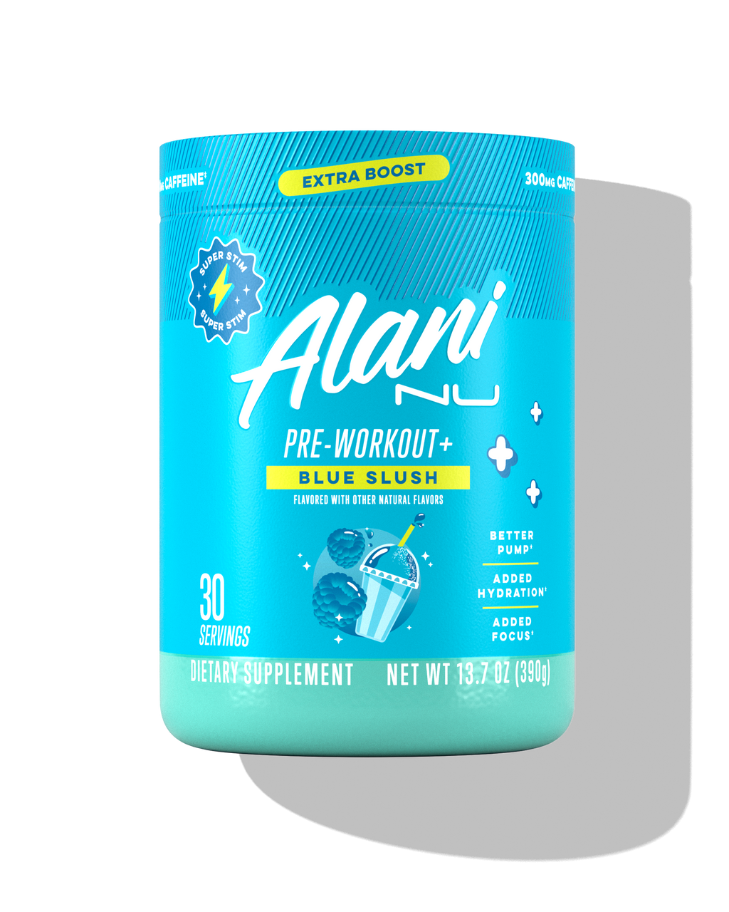 Pre-Workout+ - Blue Slush - Active Day Wellness Drink Mix