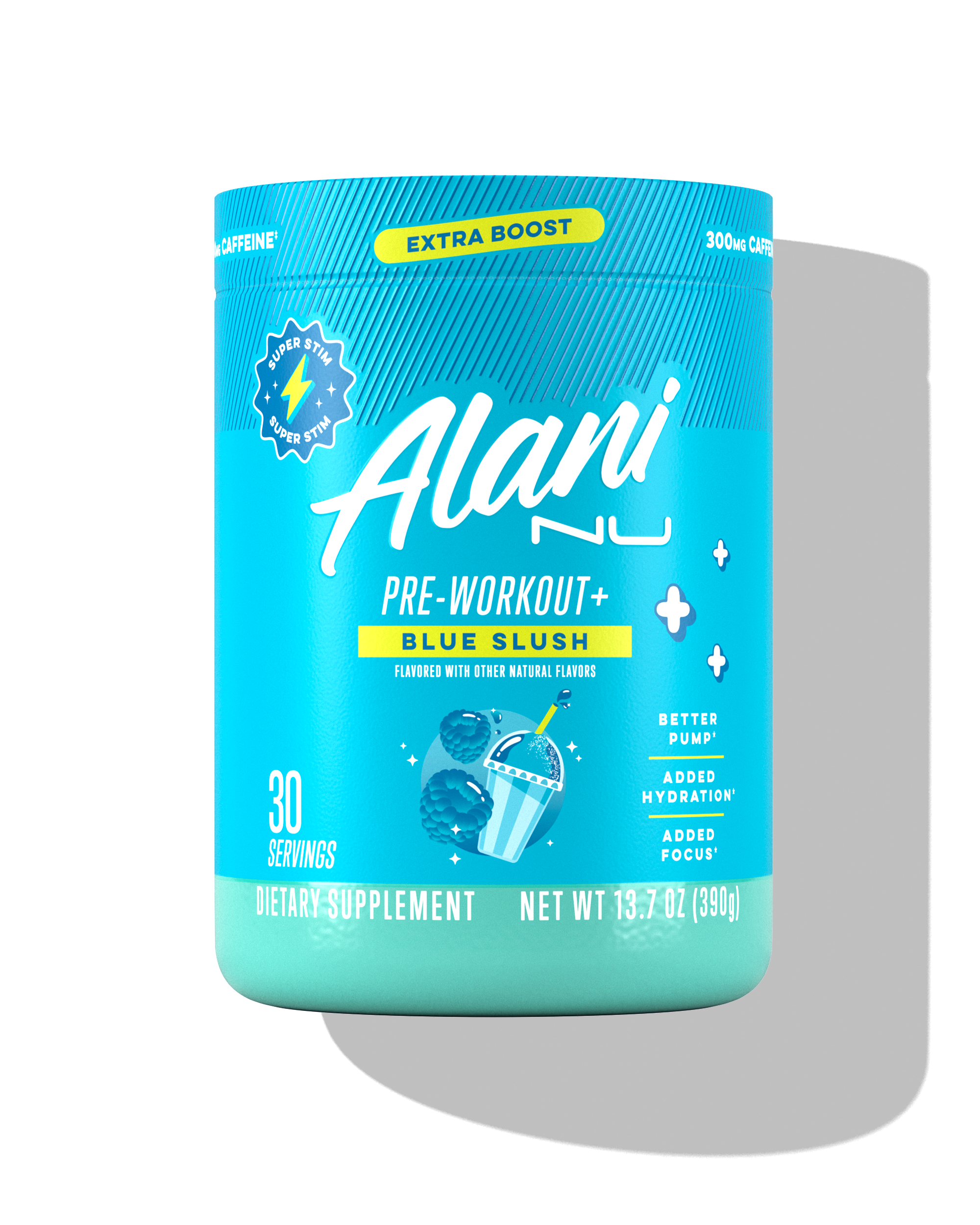 Pre-Workout+ - Blue Slush - Active Day Wellness Drink Mix