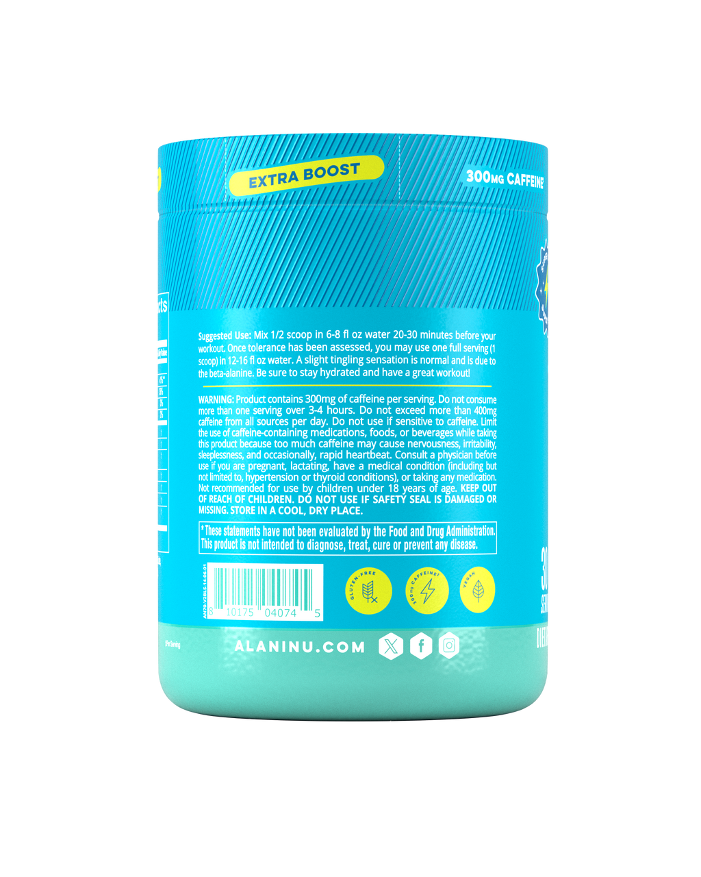 Pre-Workout+ - Blue Slush - Active Day Wellness Drink Mix
