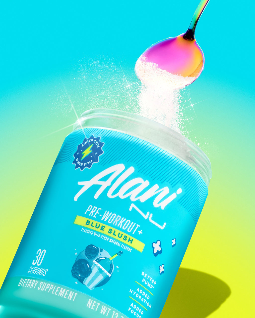 Pre-Workout+ - Blue Slush - Active Day Wellness Drink Mix