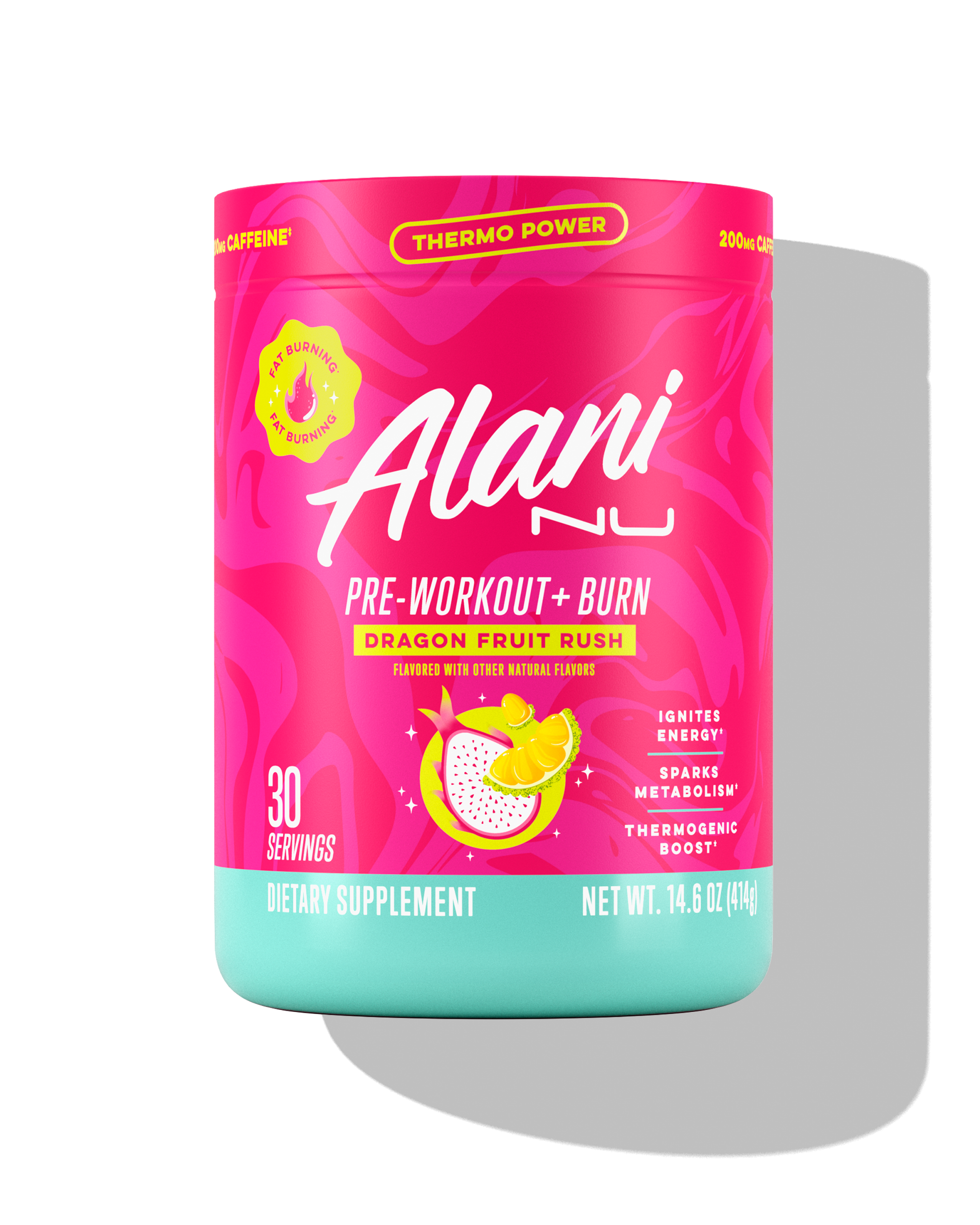Pre-Workout+ Burn - Dragon Fruit Rush - Chilled Powder Drink Mix