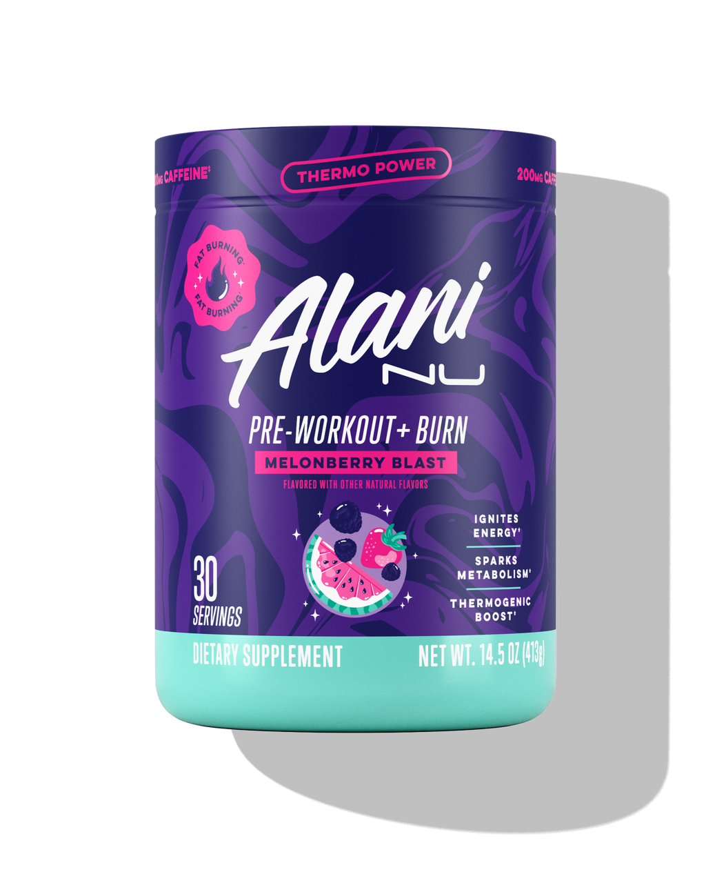 Pre-Workout+ Burn - Melonberry Blast - Morning Ready Drink Powder
