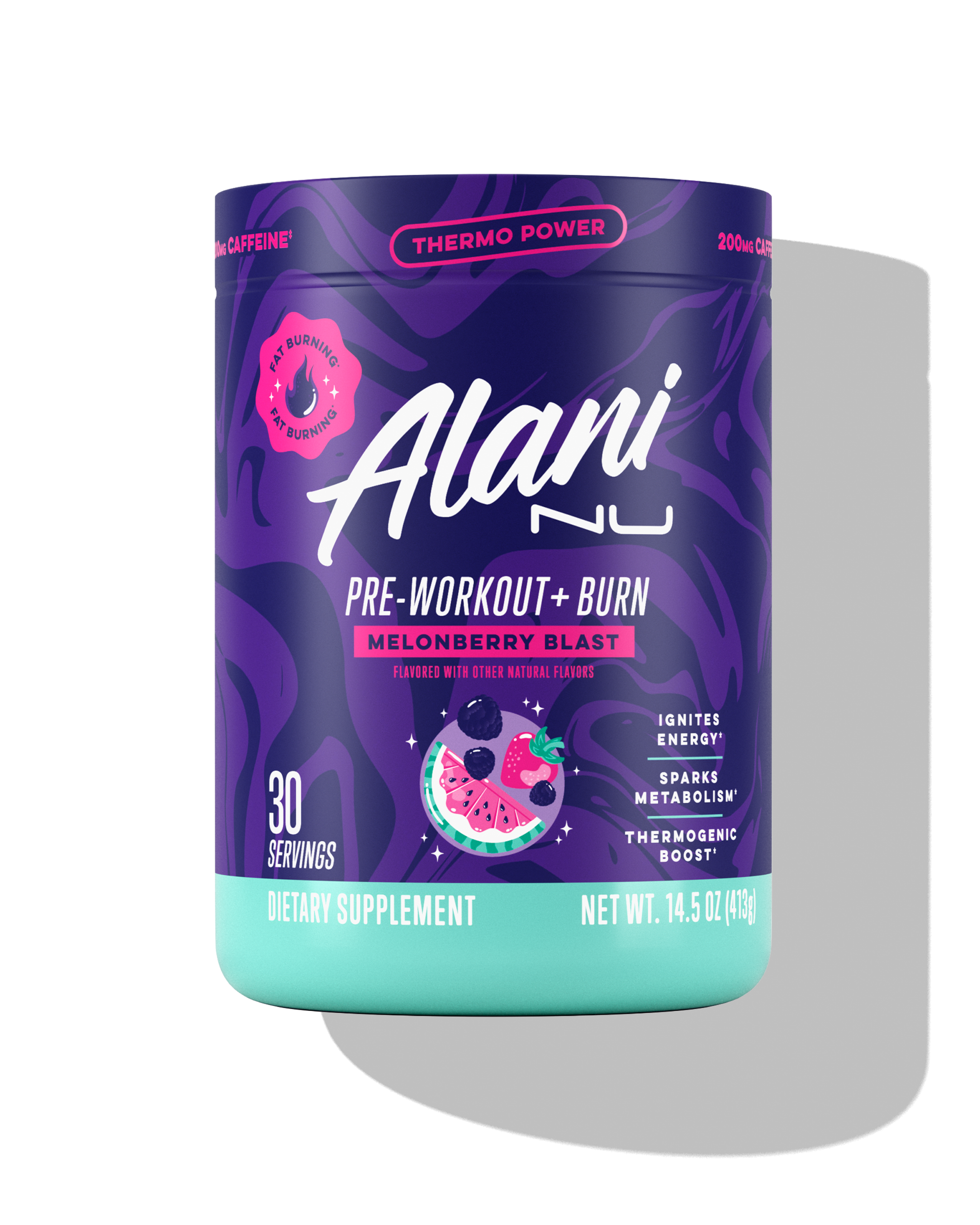 Pre-Workout+ Burn - Melonberry Blast - Morning Ready Drink Powder