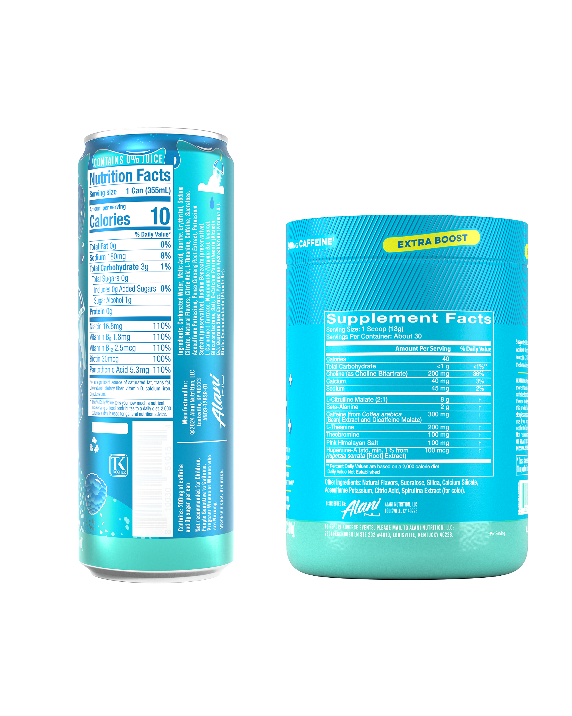Energy Drink & Pre-Workout+ - Blue Slush - Morning Ready Electrolyte Drink Mix
