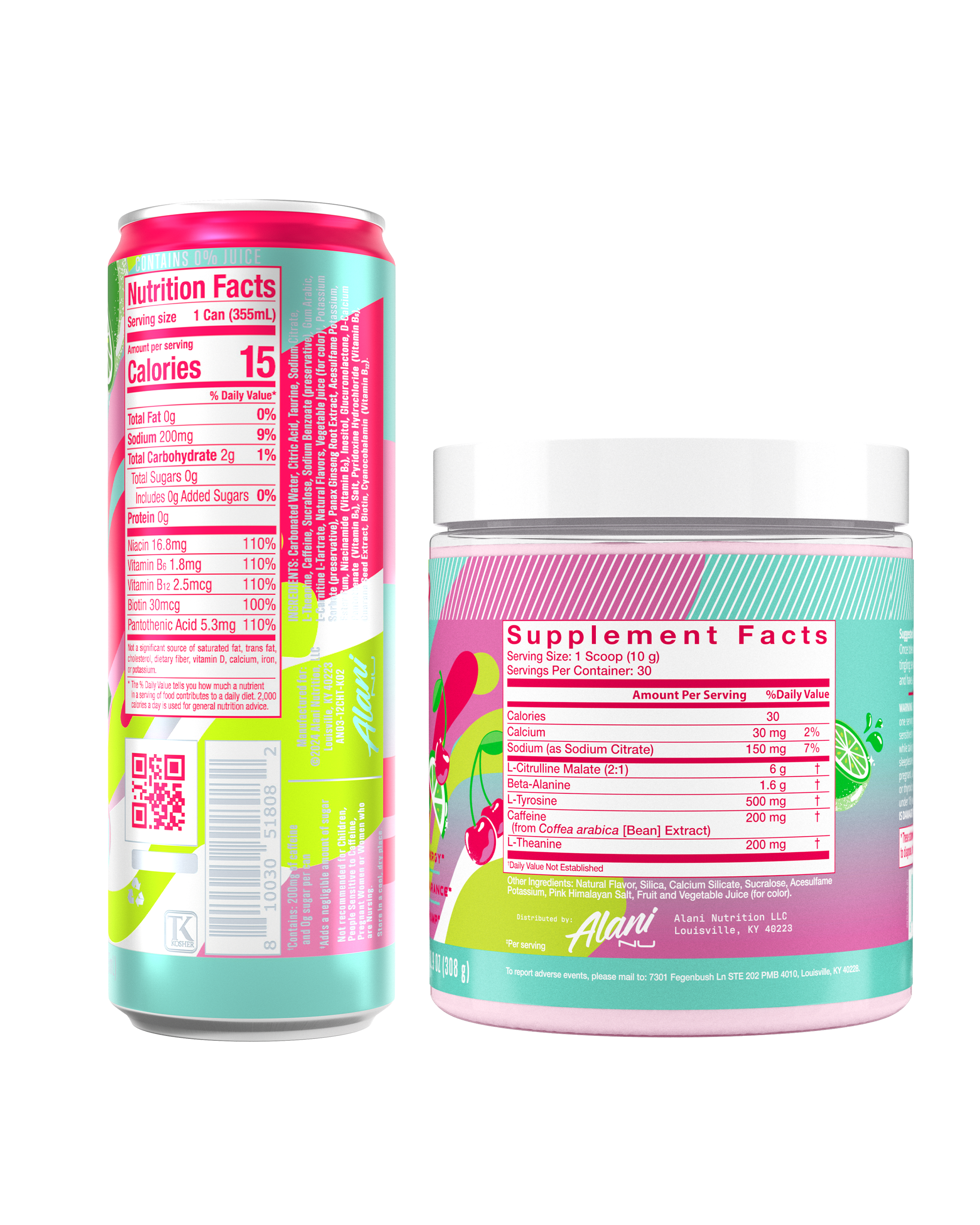 Energy Drink & Pre-Workout - Cherry Twist - Sparkling Drink Powder