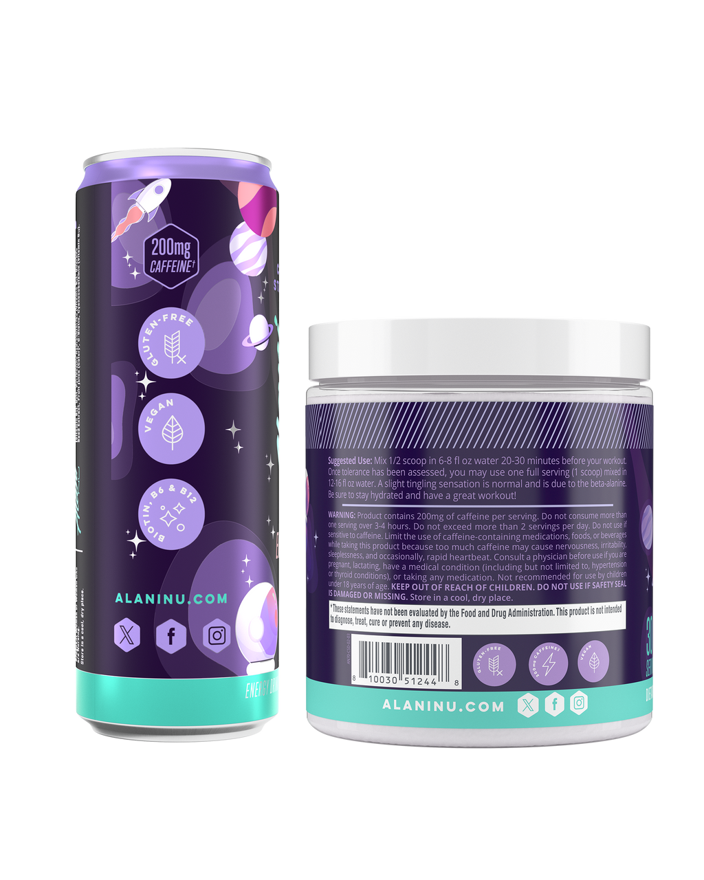 Energy Drink & Pre-Workout - Cosmic Stardust - Smooth Drink Powder
