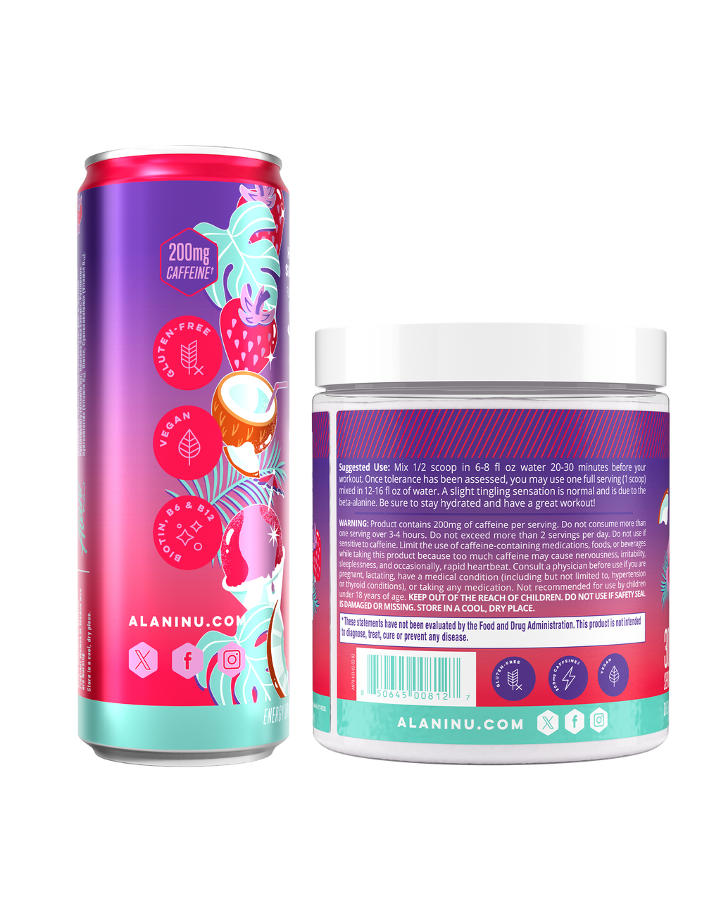 Energy Drink & Pre-Workout - Hawaiian Shaved Ice - Morning Ready On The Go Drink