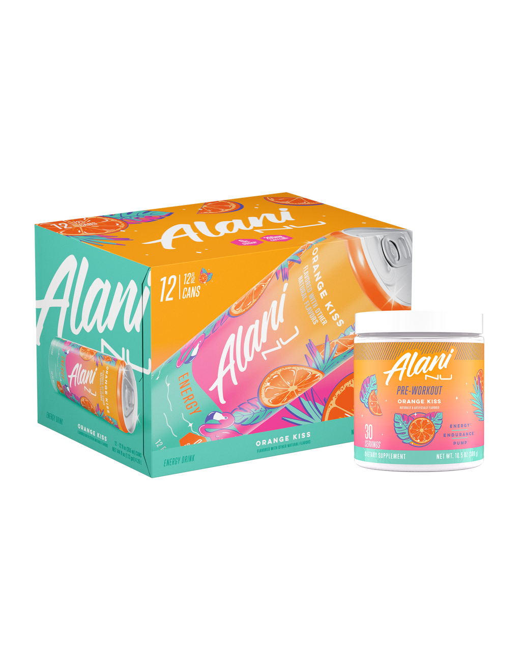 Energy Drink & Pre-Workout - Orange Kiss - Clean Taste Fitness Drink Mix