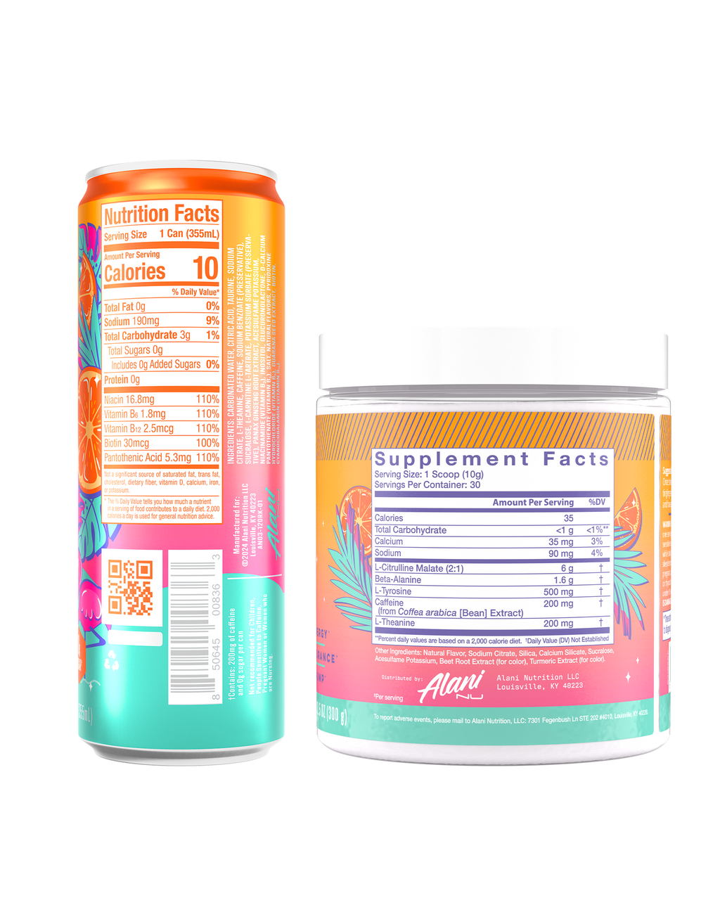 Energy Drink & Pre-Workout - Orange Kiss - Clean Taste Fitness Drink Mix