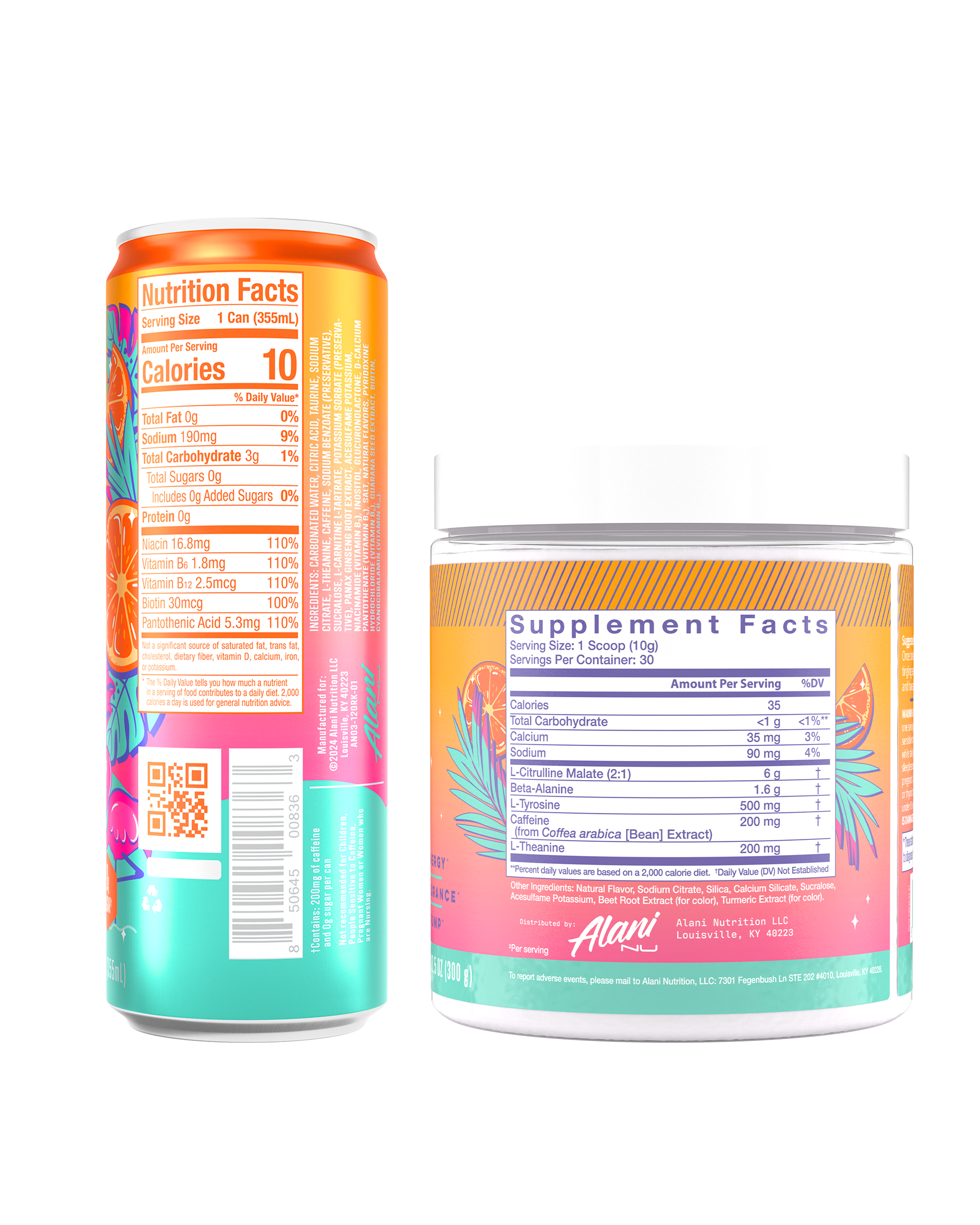 Energy Drink & Pre-Workout - Orange Kiss - Clean Taste Fitness Drink Mix