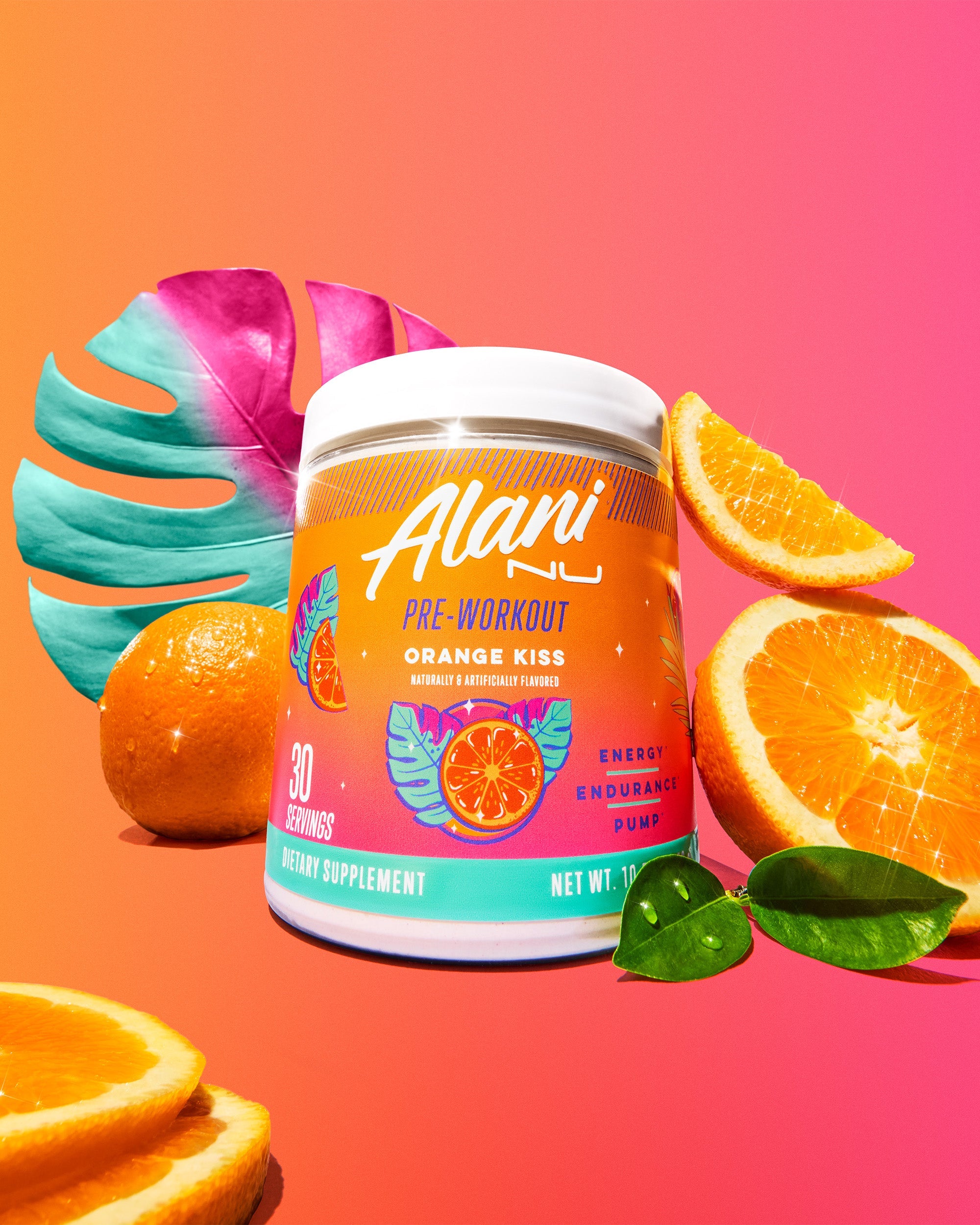 Energy Drink & Pre-Workout - Orange Kiss - Clean Taste Fitness Drink Mix