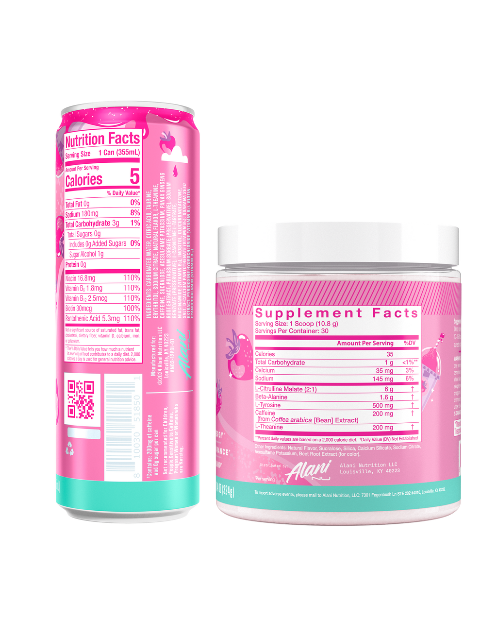 Energy Drink & Pre-Workout - Pink Slush - Smooth Gym Drink Mix