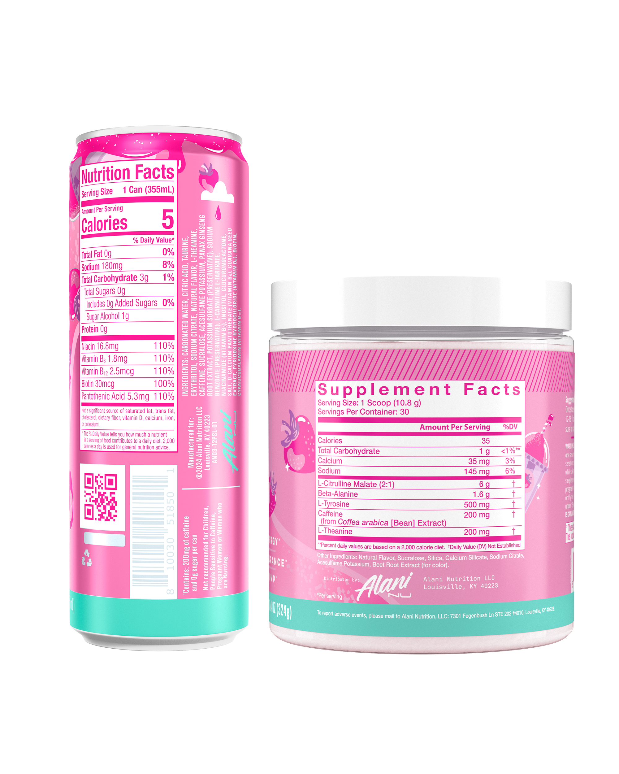 Energy Drink & Pre-Workout - Pink Slush - Smooth Gym Drink Mix
