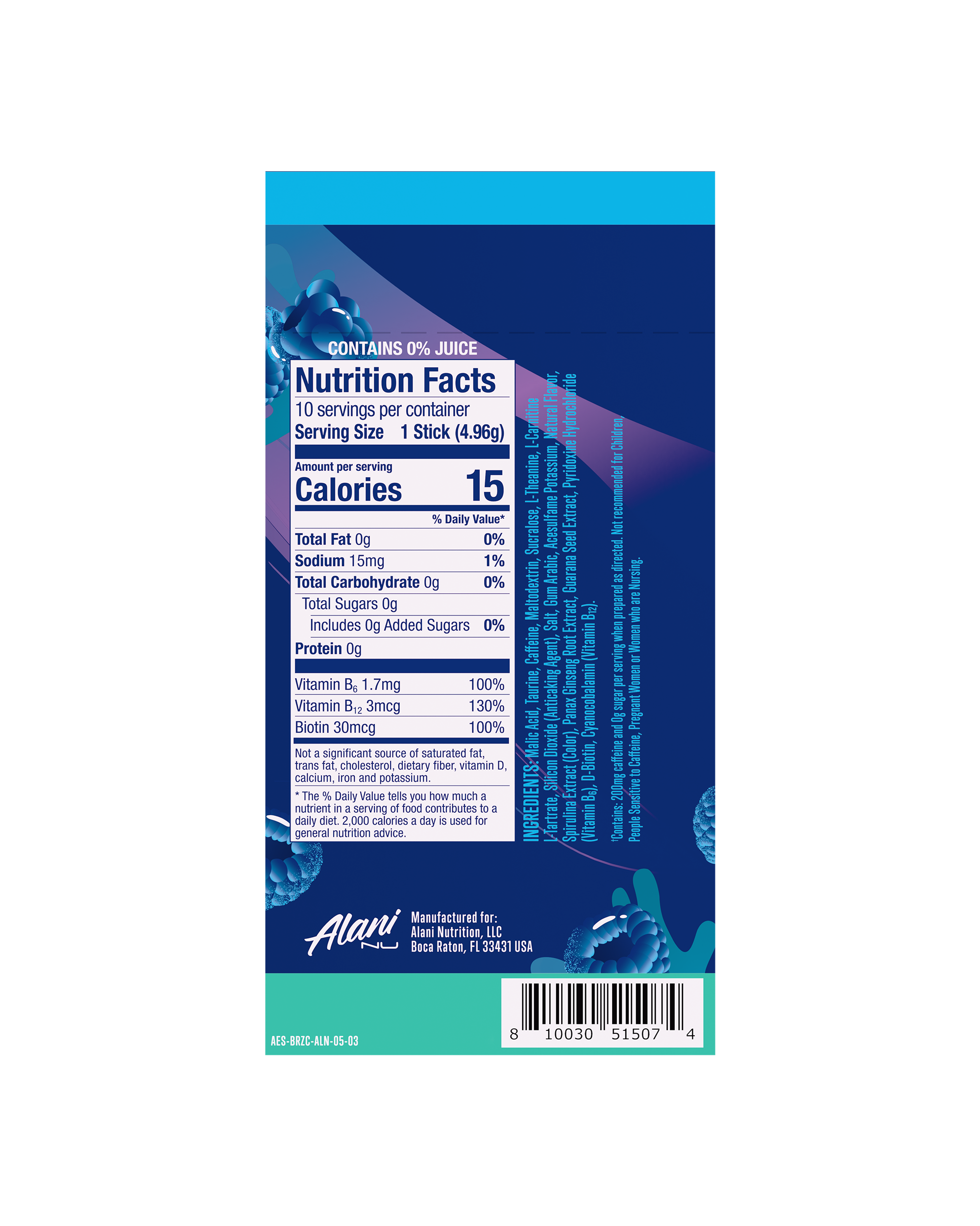 Energy Sticks - Breezeberry - Bottle Ready Electrolyte Drink Mix
