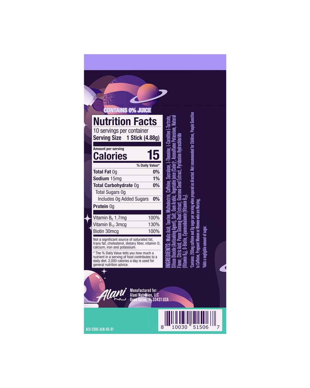 Energy Sticks - Cosmic Stardust - Sparkling Fitness Drink Mix