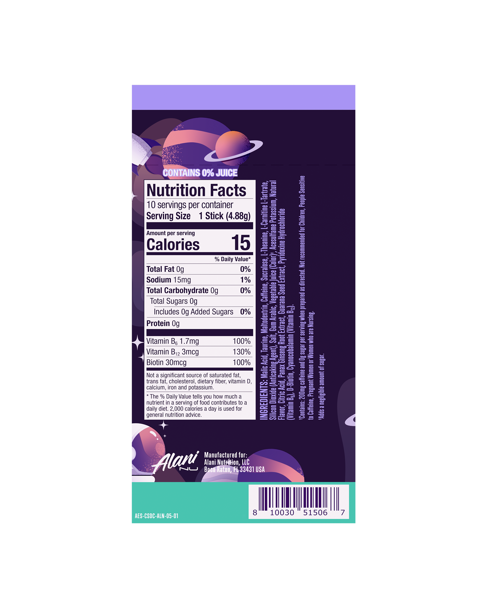 Energy Sticks - Cosmic Stardust - Sparkling Fitness Drink Mix