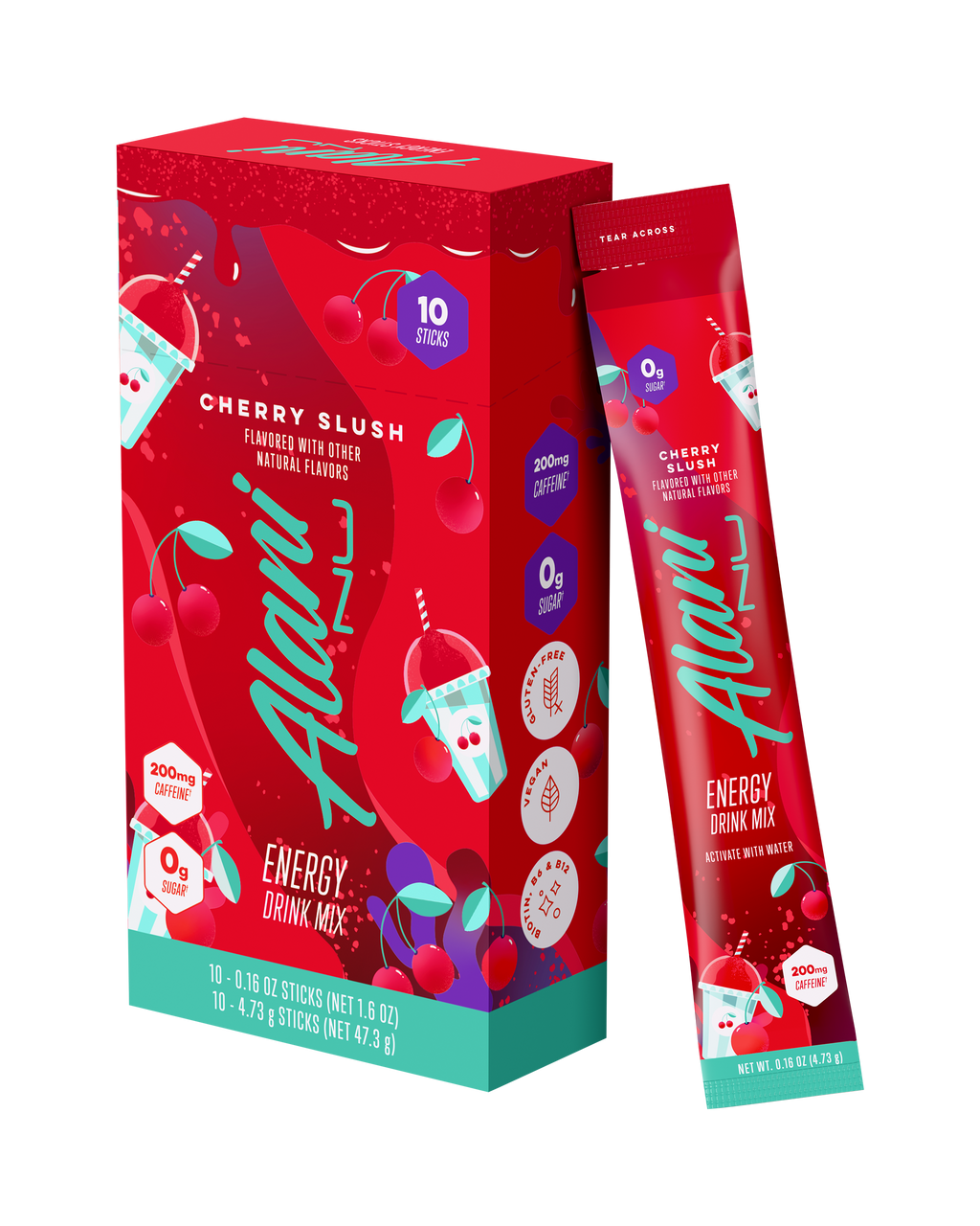 Energy Sticks - Cherry Slush - Morning Ready Energy Drink Mix