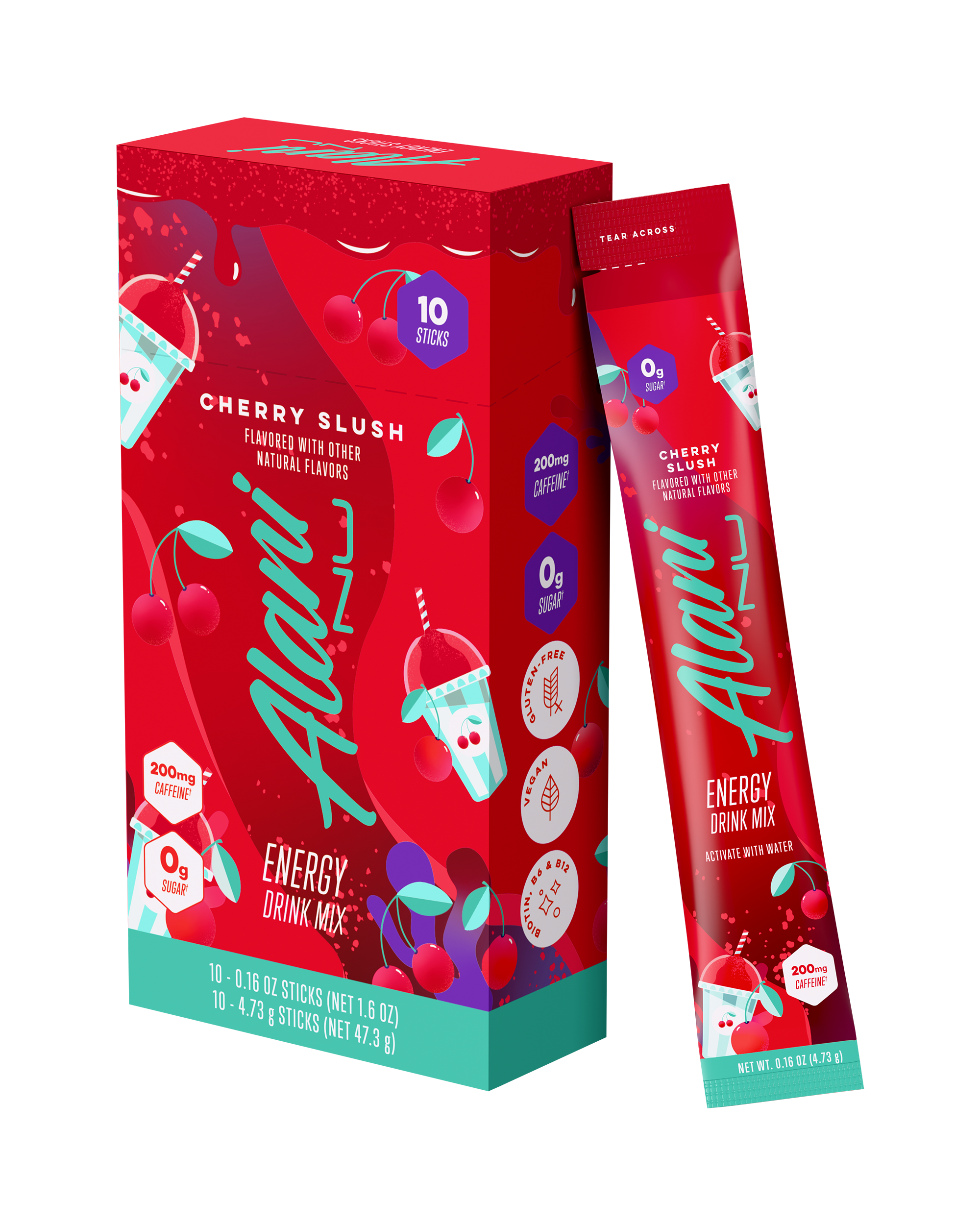 Energy Sticks - Cherry Slush - Morning Ready Energy Drink Mix