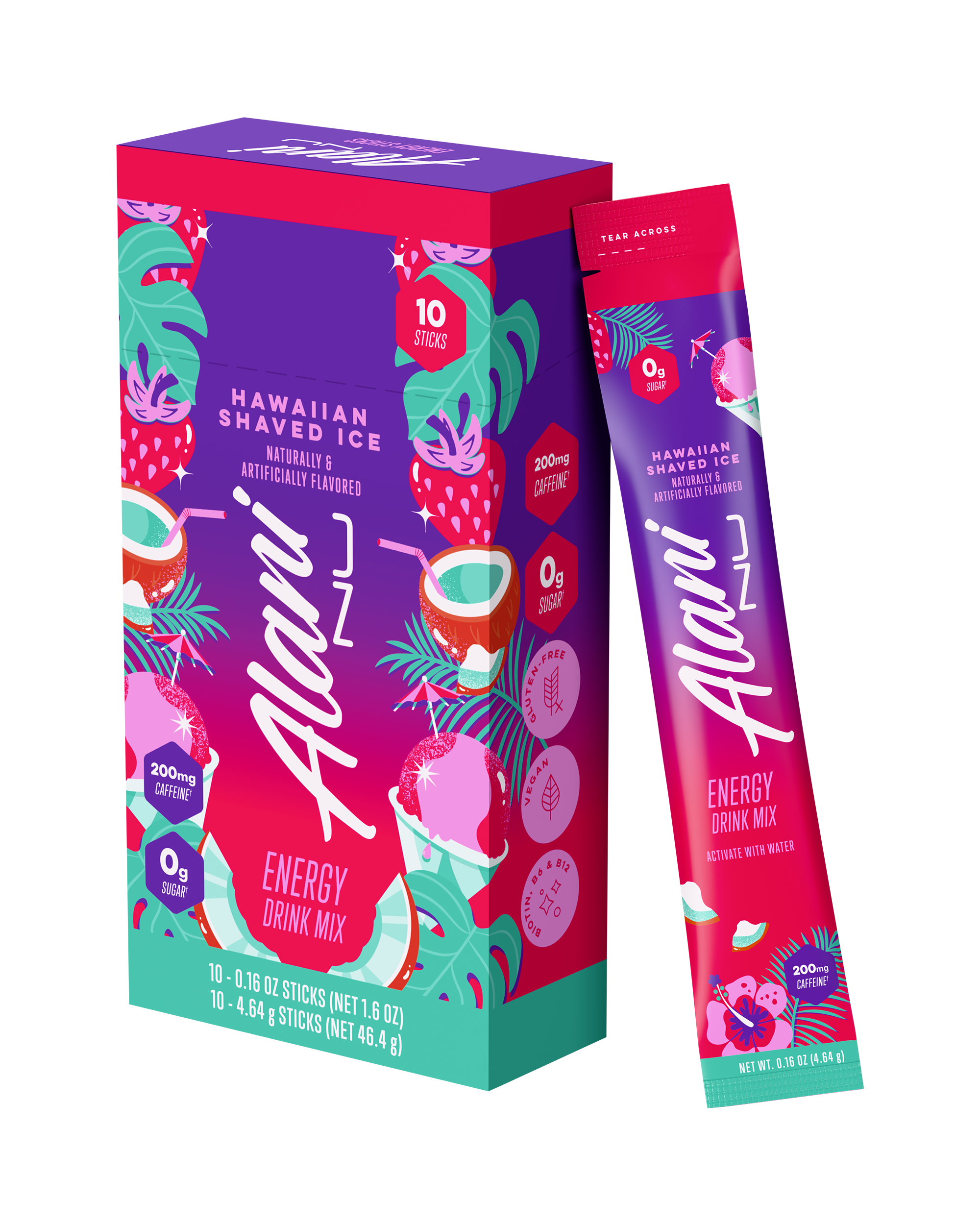Energy Sticks - Hawaiian Shaved Ice - Morning Ready Drink Mix