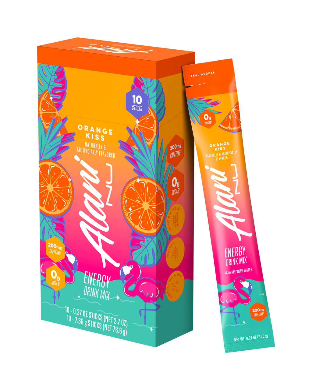 Energy Sticks - Orange Kiss - Flavor First Pre Workout Drink Mix