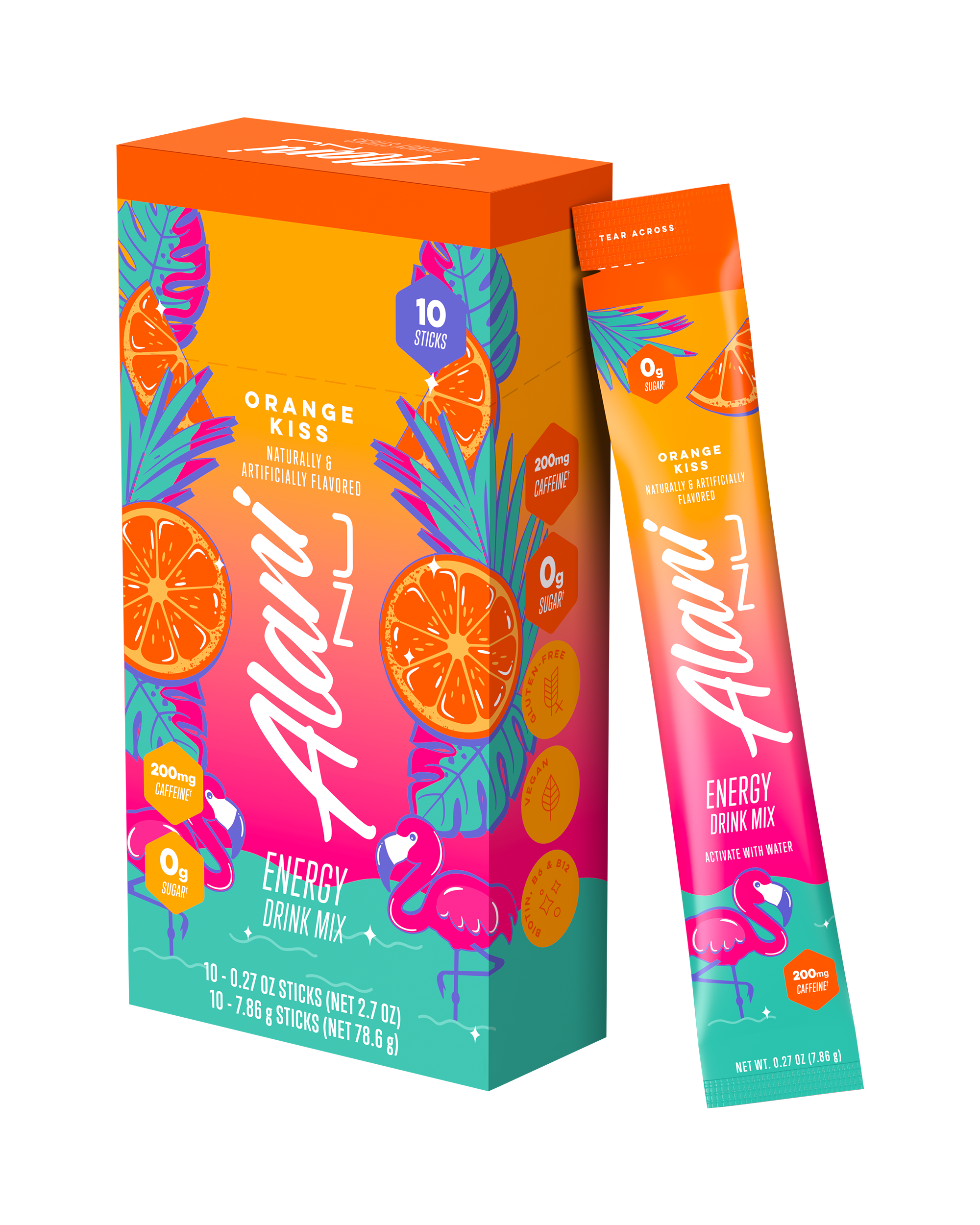Energy Sticks - Orange Kiss - Flavor First Pre Workout Drink Mix
