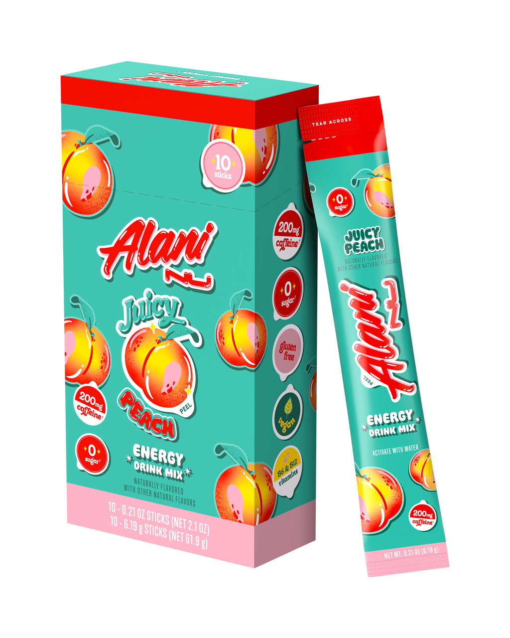 Energy Sticks - Juicy Peach - Clean Taste Canned Energy Drink