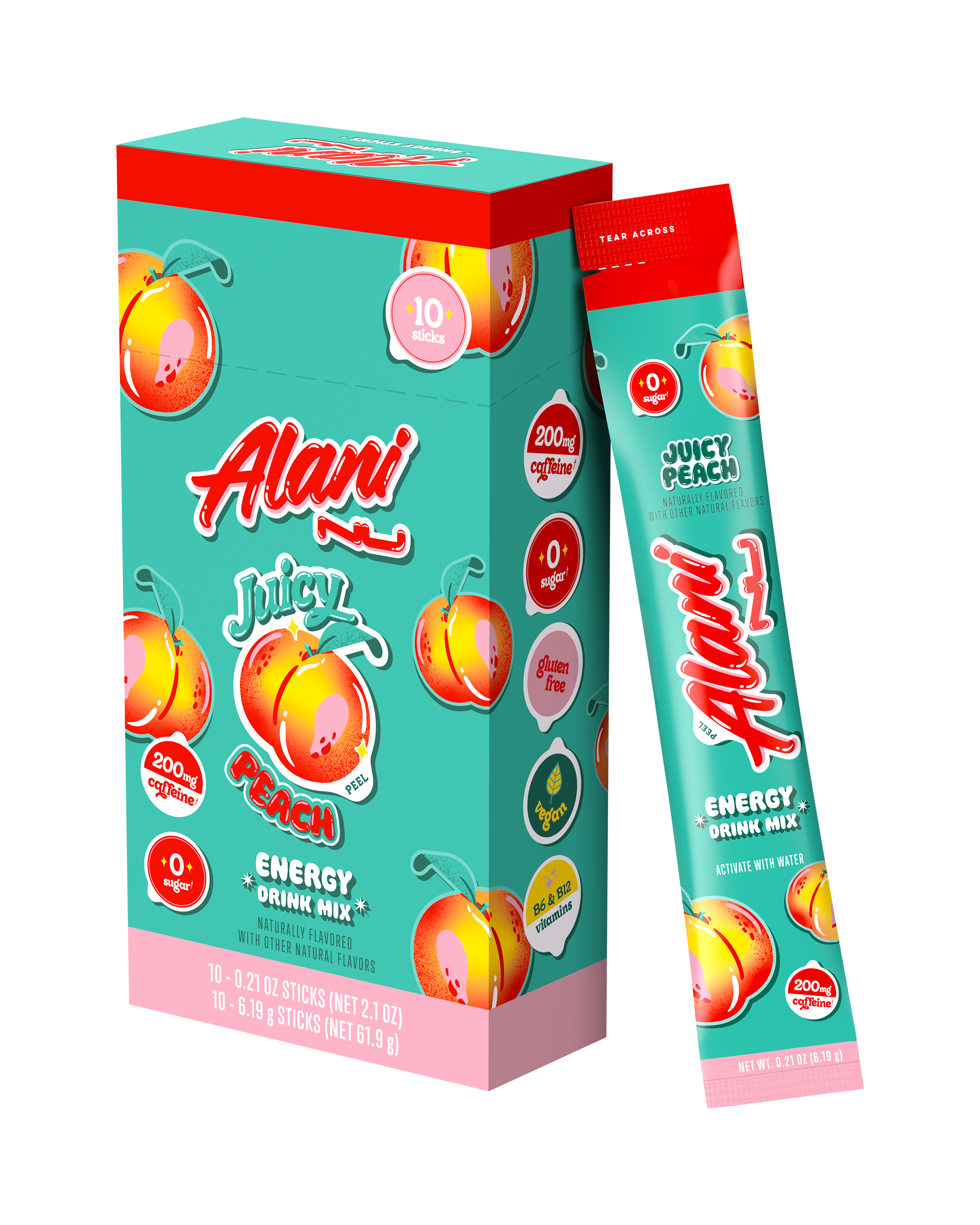 Energy Sticks - Juicy Peach - Clean Taste Canned Energy Drink