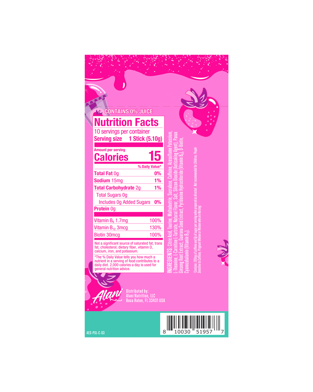 Energy Sticks - Pink Slush - Active Day Energy Drink Mix