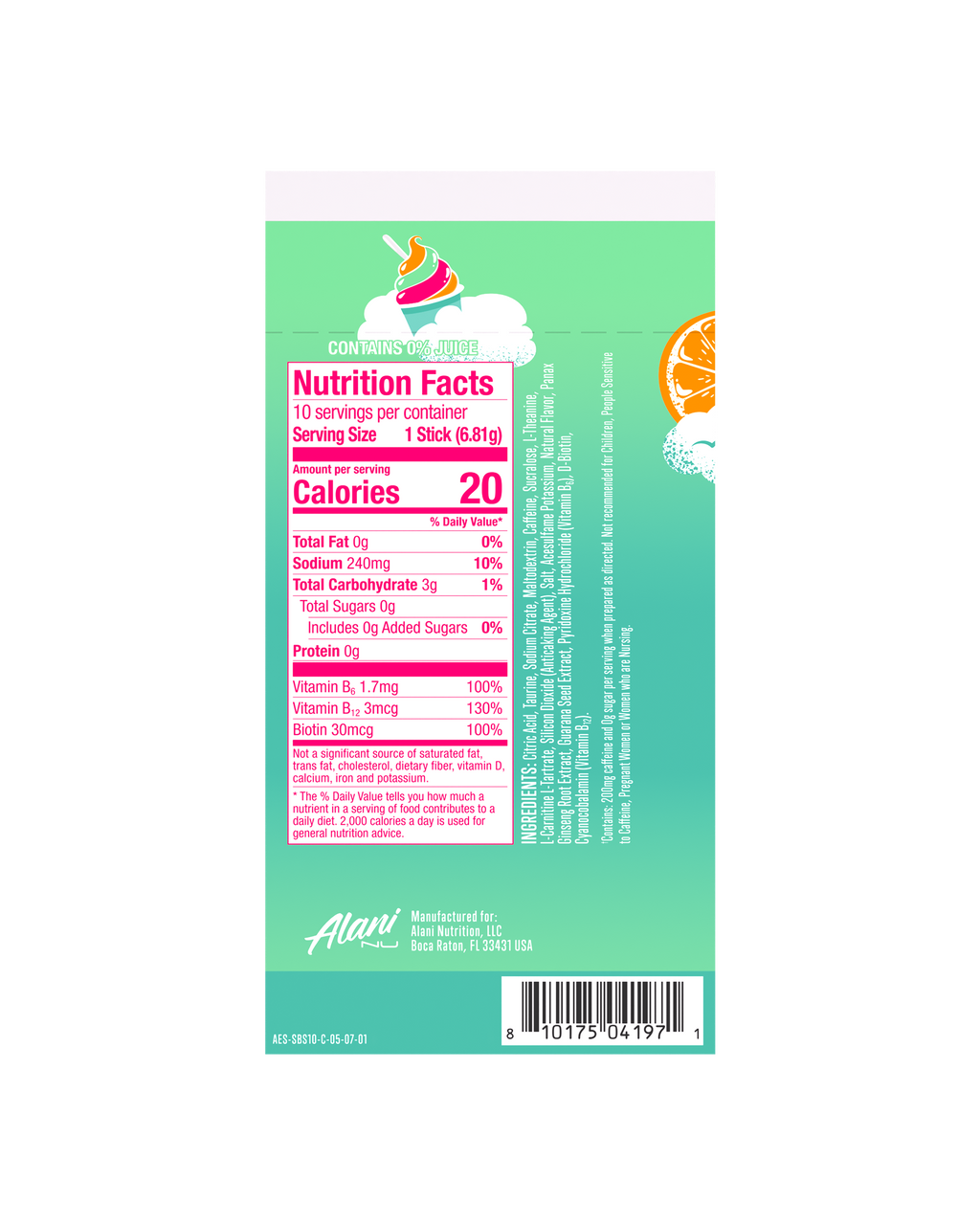 Energy Sticks - Sherbet Swirl - Everyday Drink Powder