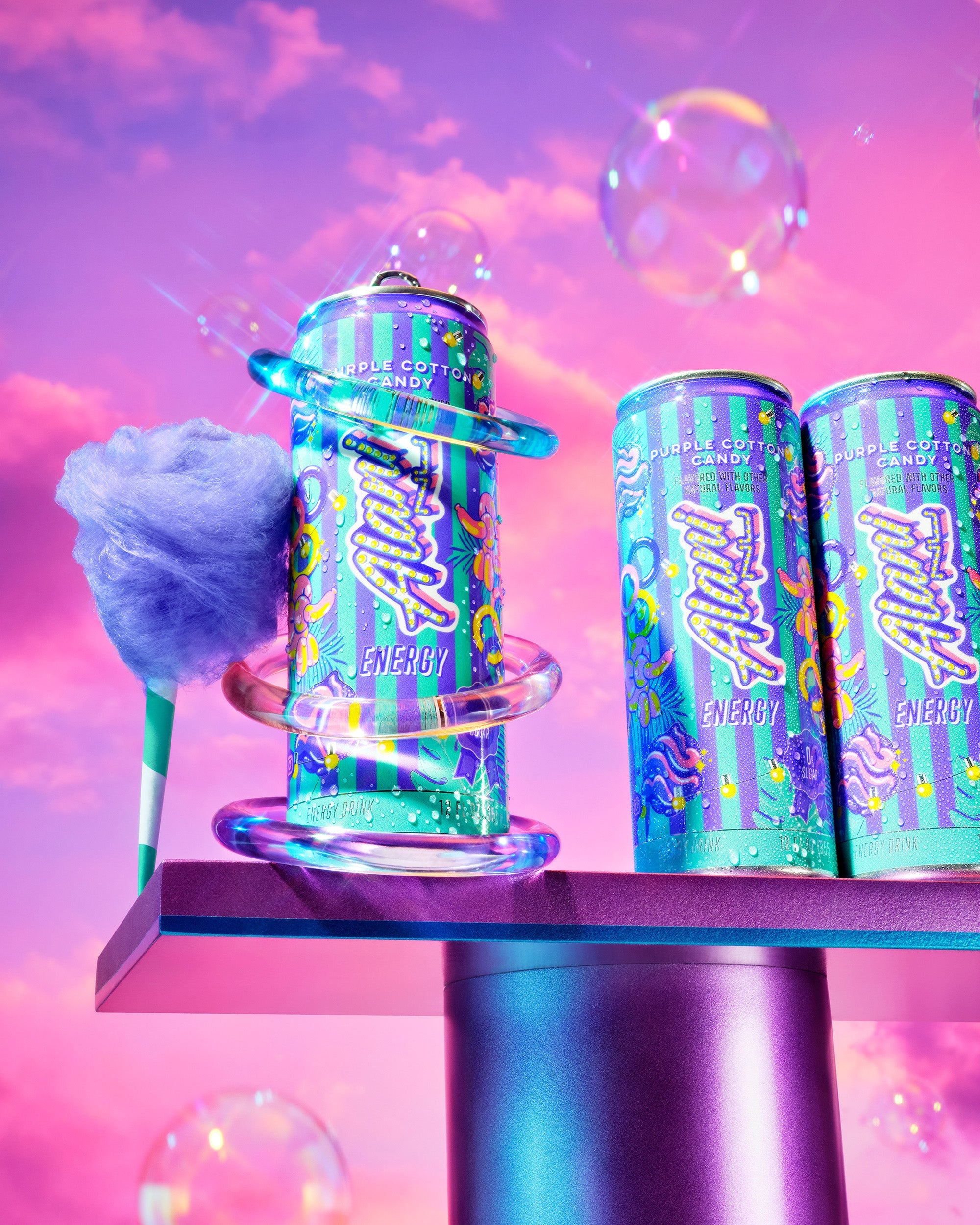 Energy Drink - Purple Cotton Candy - Active Day Protein Drink