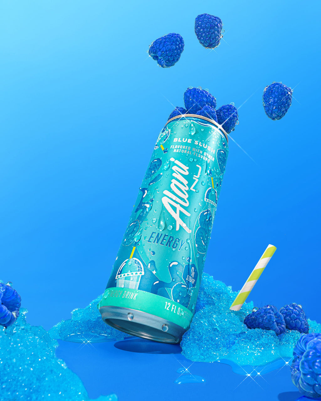 Energy Drink - Blue Slush - Anytime Fruit Flavor Drink