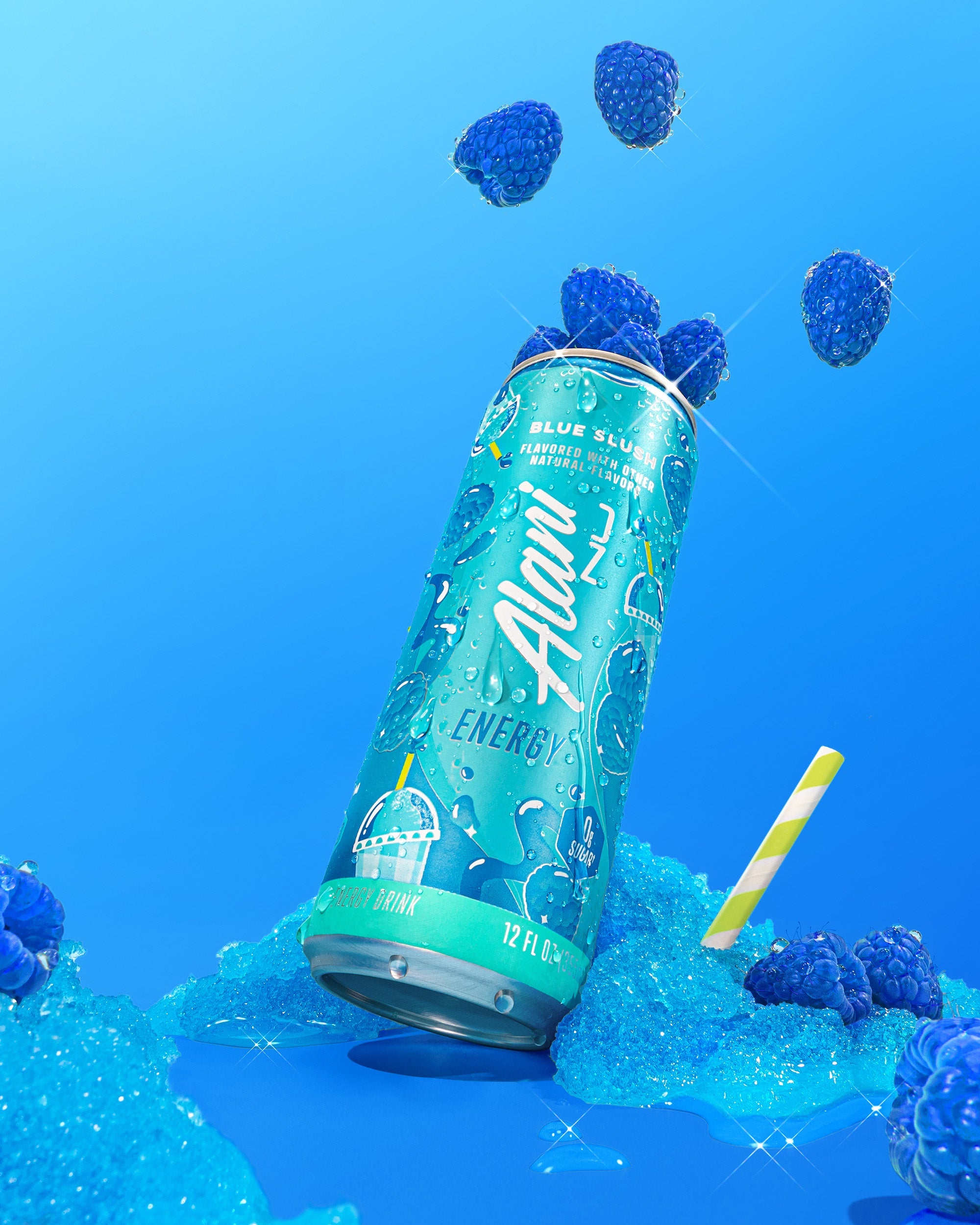 Energy Drink - Blue Slush - Anytime Fruit Flavor Drink