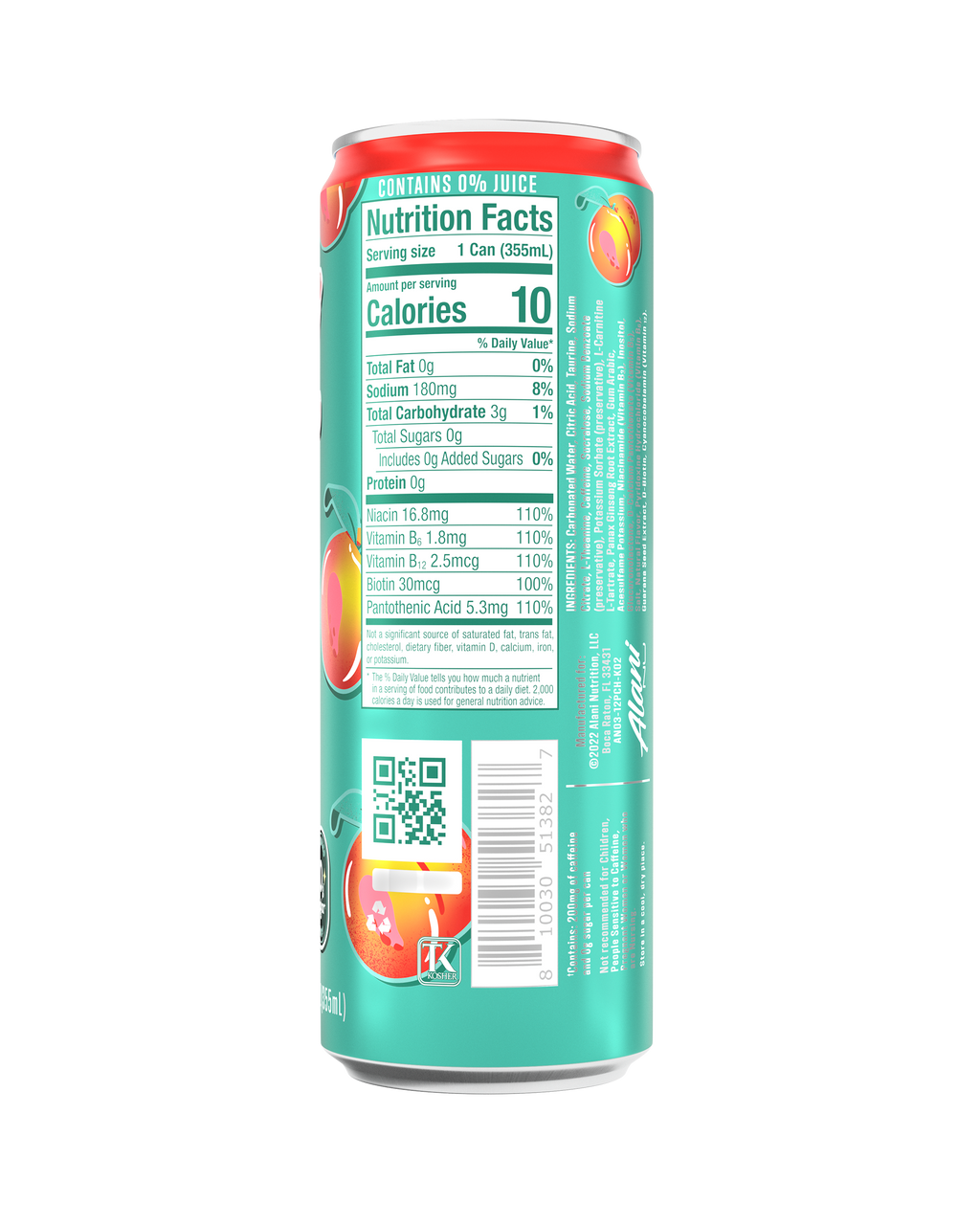 Energy Drink - Juicy Peach - Active Day Ready To Drink Can