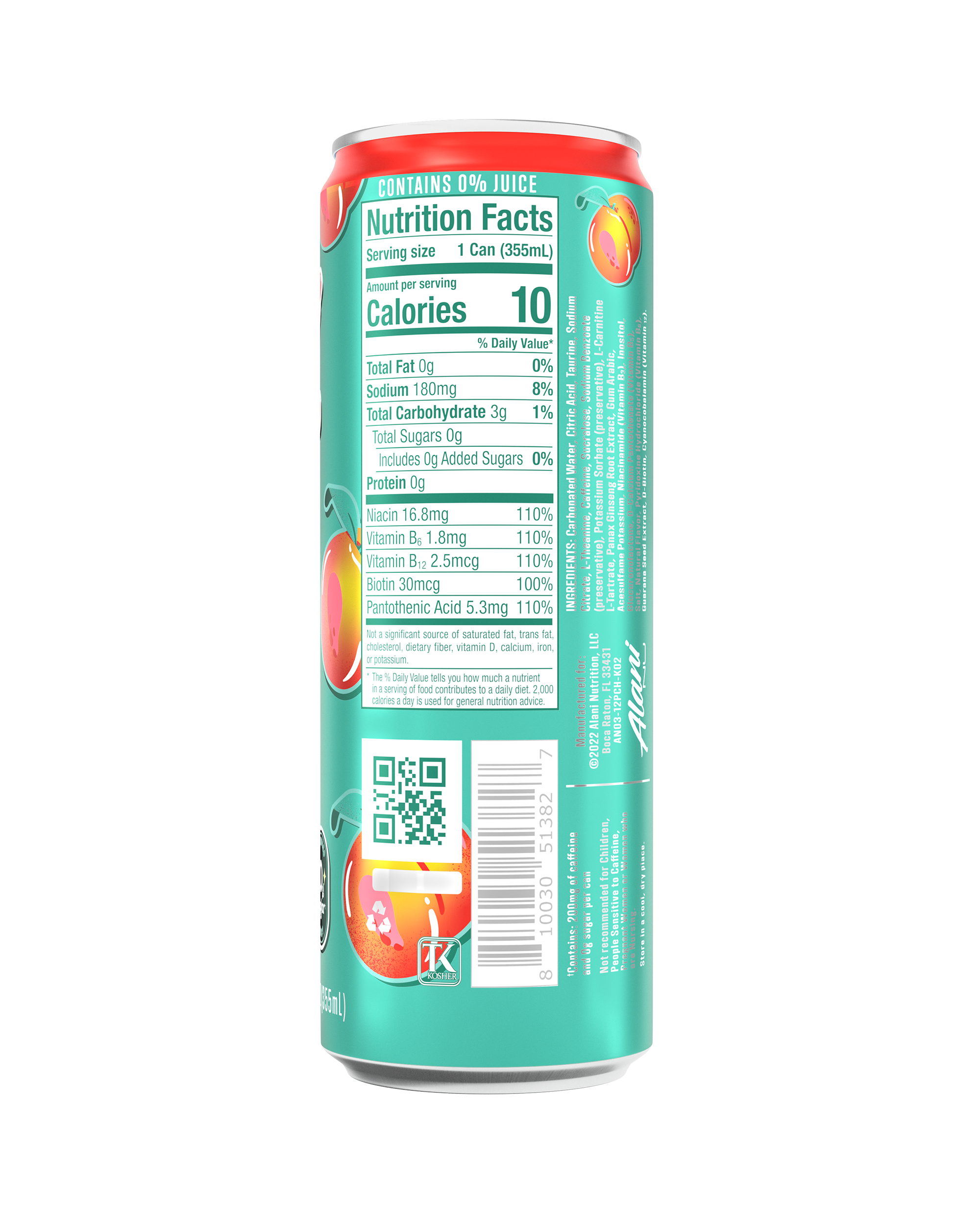 Energy Drink - Juicy Peach - Active Day Ready To Drink Can