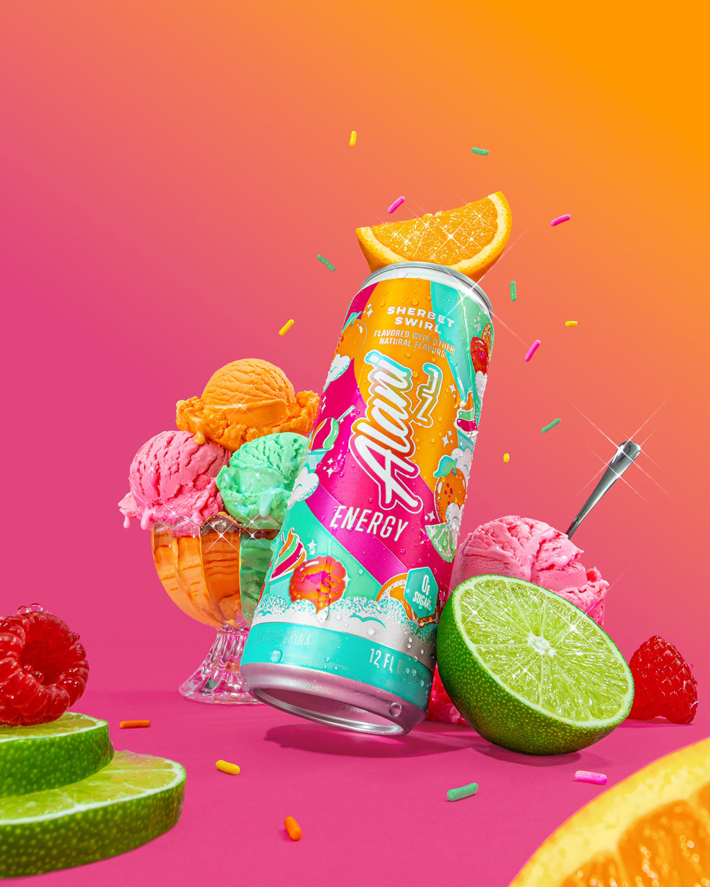 Energy Drink - Sherbet Swirl - Chilled Protein Shake